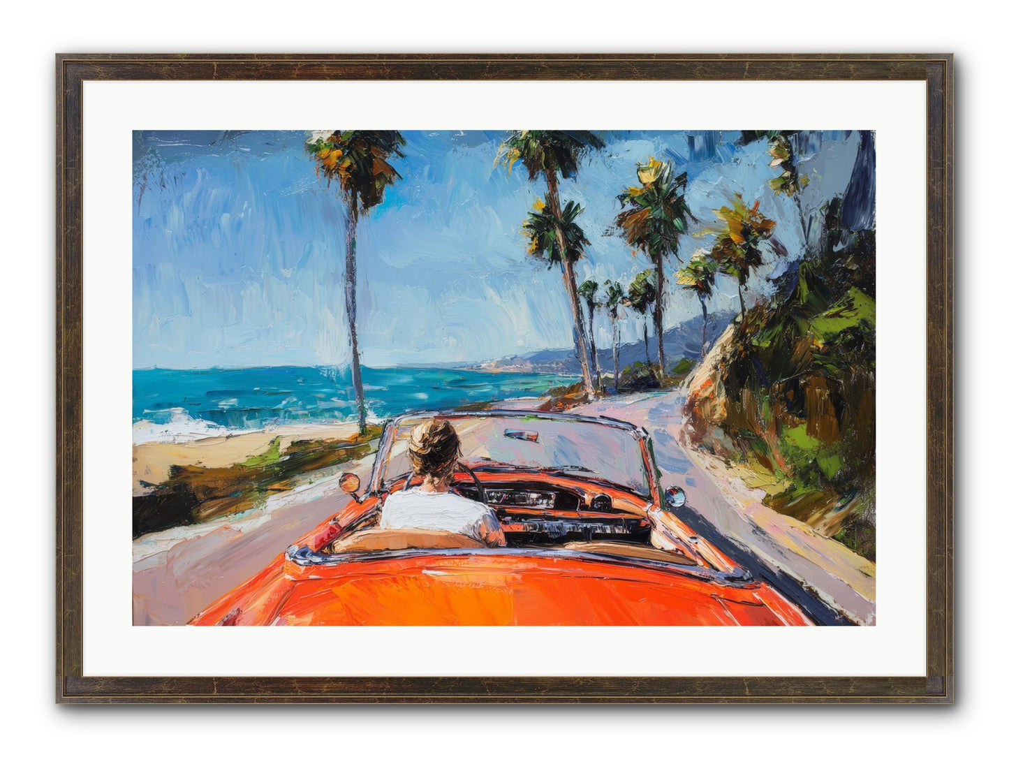 Pacific Coast Dreaming Framed Print - Slimwoods Black/Gold 30x20