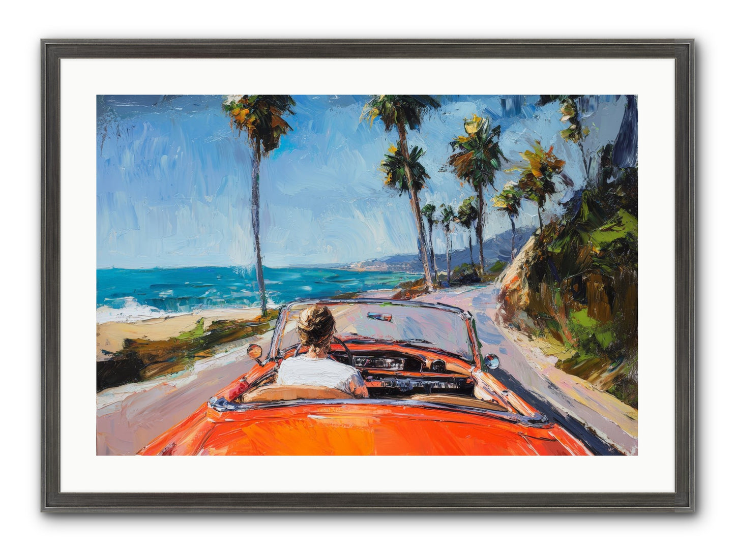 Pacific Coast Dreaming Framed Print - Slimwoods Black/Silver 30x20