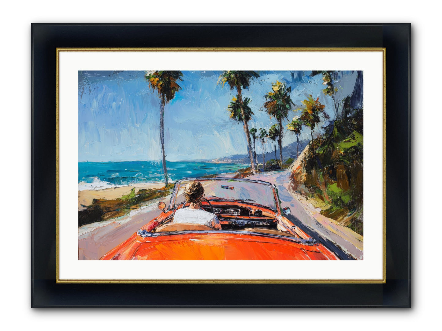 Pacific Coast Dreaming Framed Print - Wide Black w/Gold 30x20
