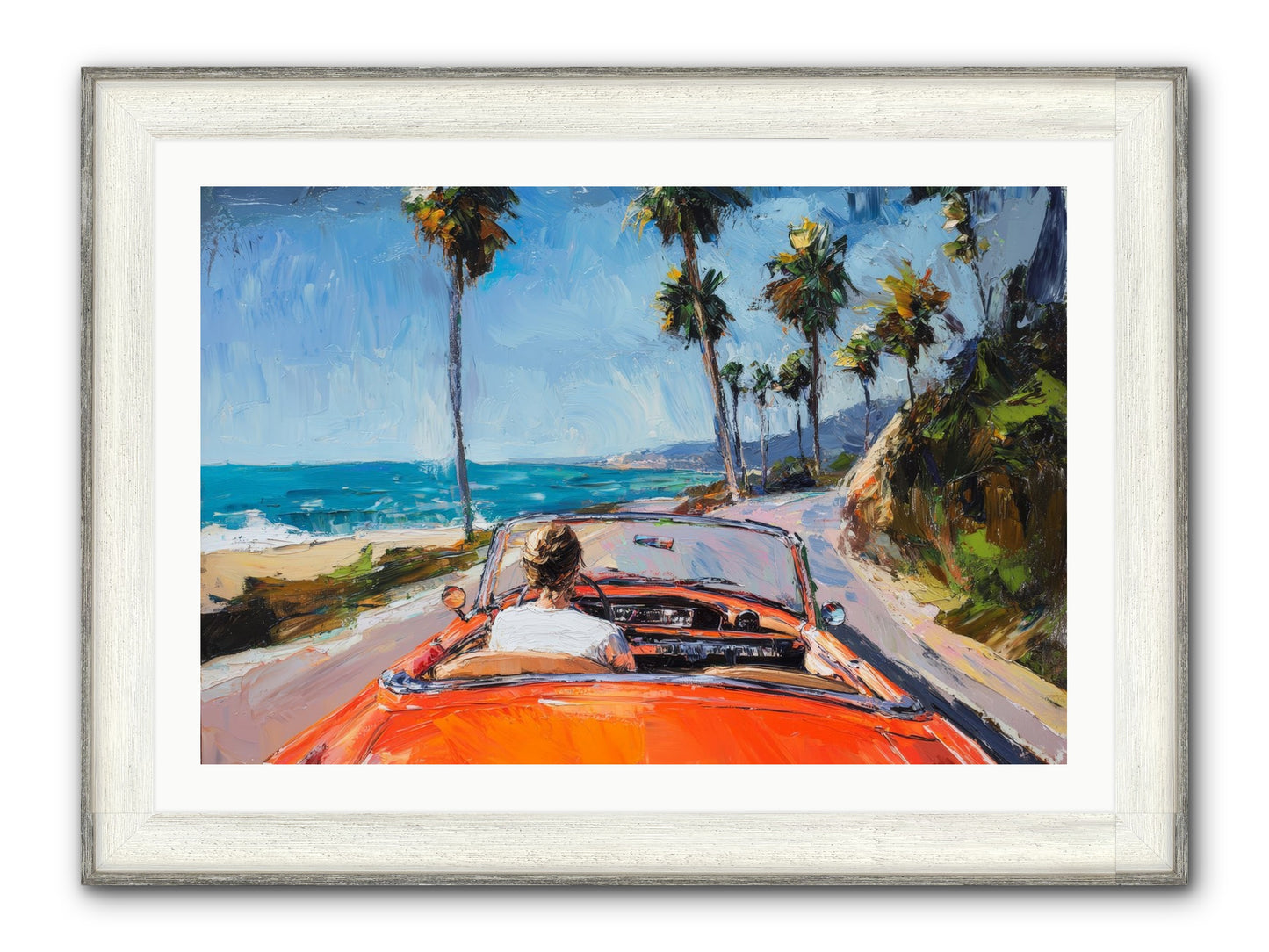 Pacific Coast Dreaming Framed Print - Driftwood White 36x24