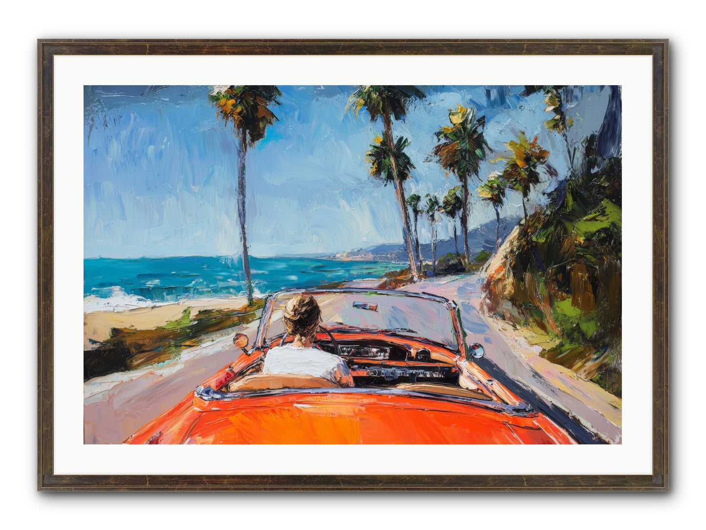 Pacific Coast Dreaming Framed Print - Slimwoods Black/Gold 36x24