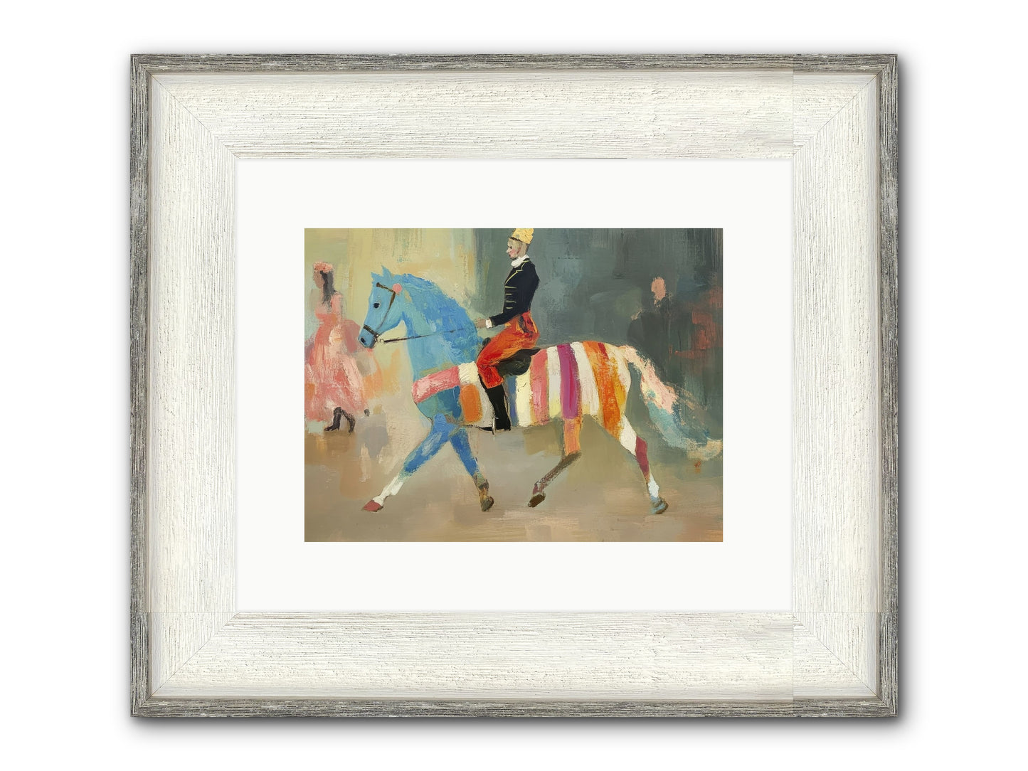 Paddock Elegance Framed Print - Driftwood White 12x9