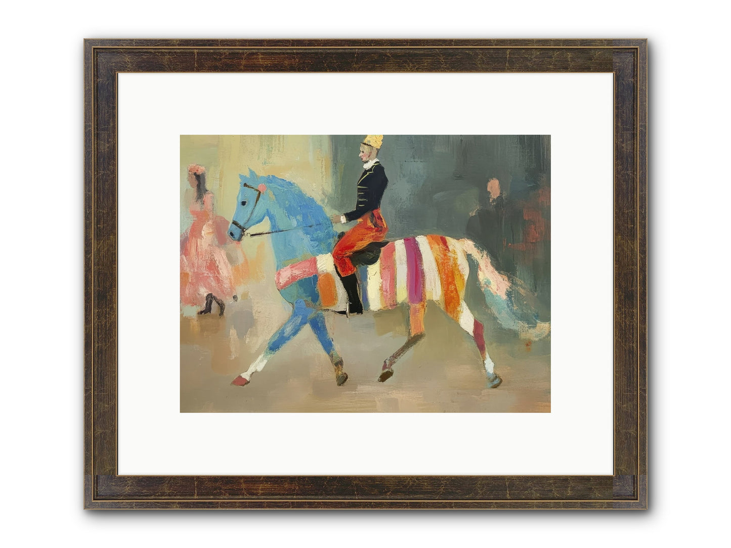 Paddock Elegance Framed Print - Slimwoods Black/Gold 12x9