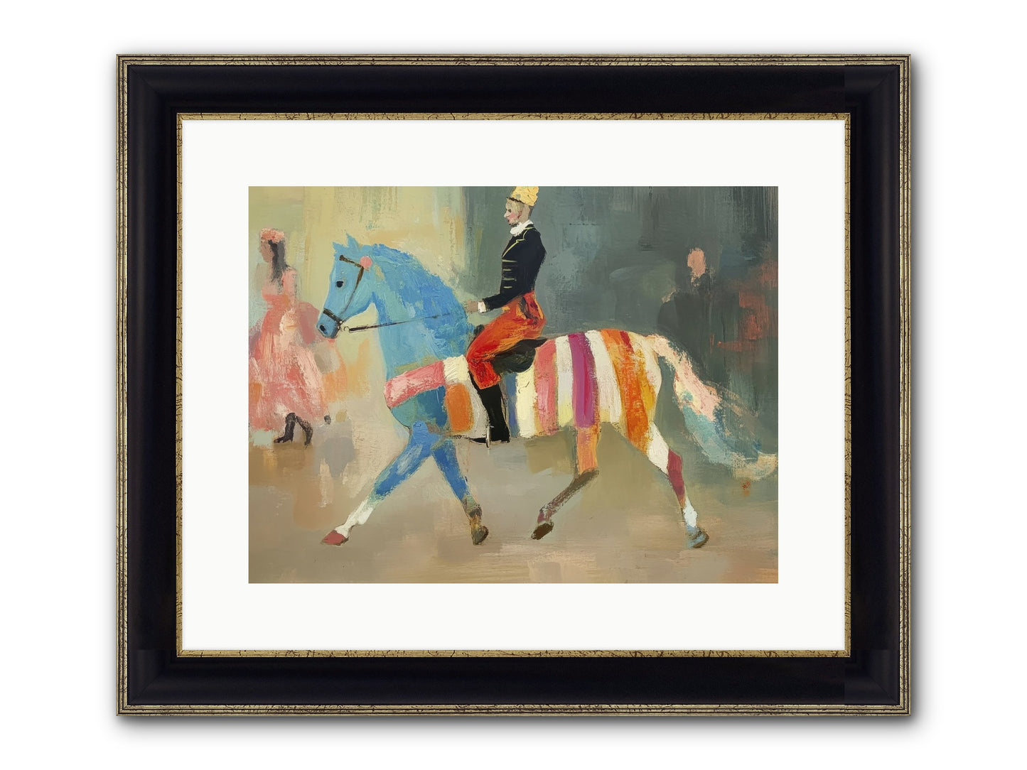 Paddock Elegance Framed Print - Black & Gold 16x12