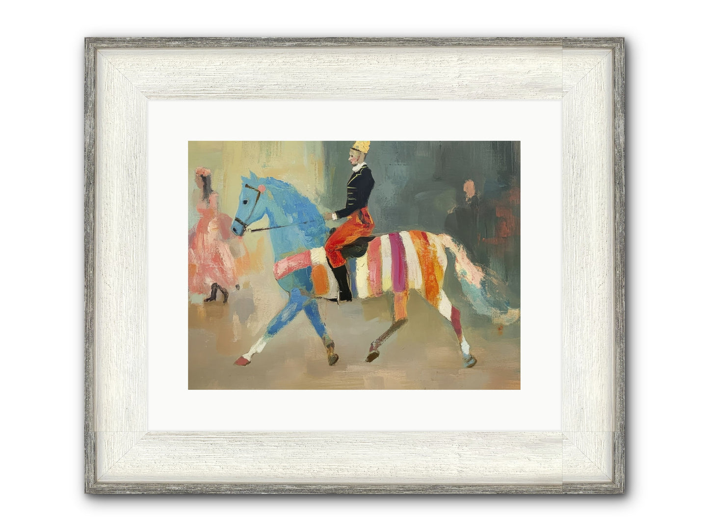 Paddock Elegance Framed Print - Driftwood White 16x12