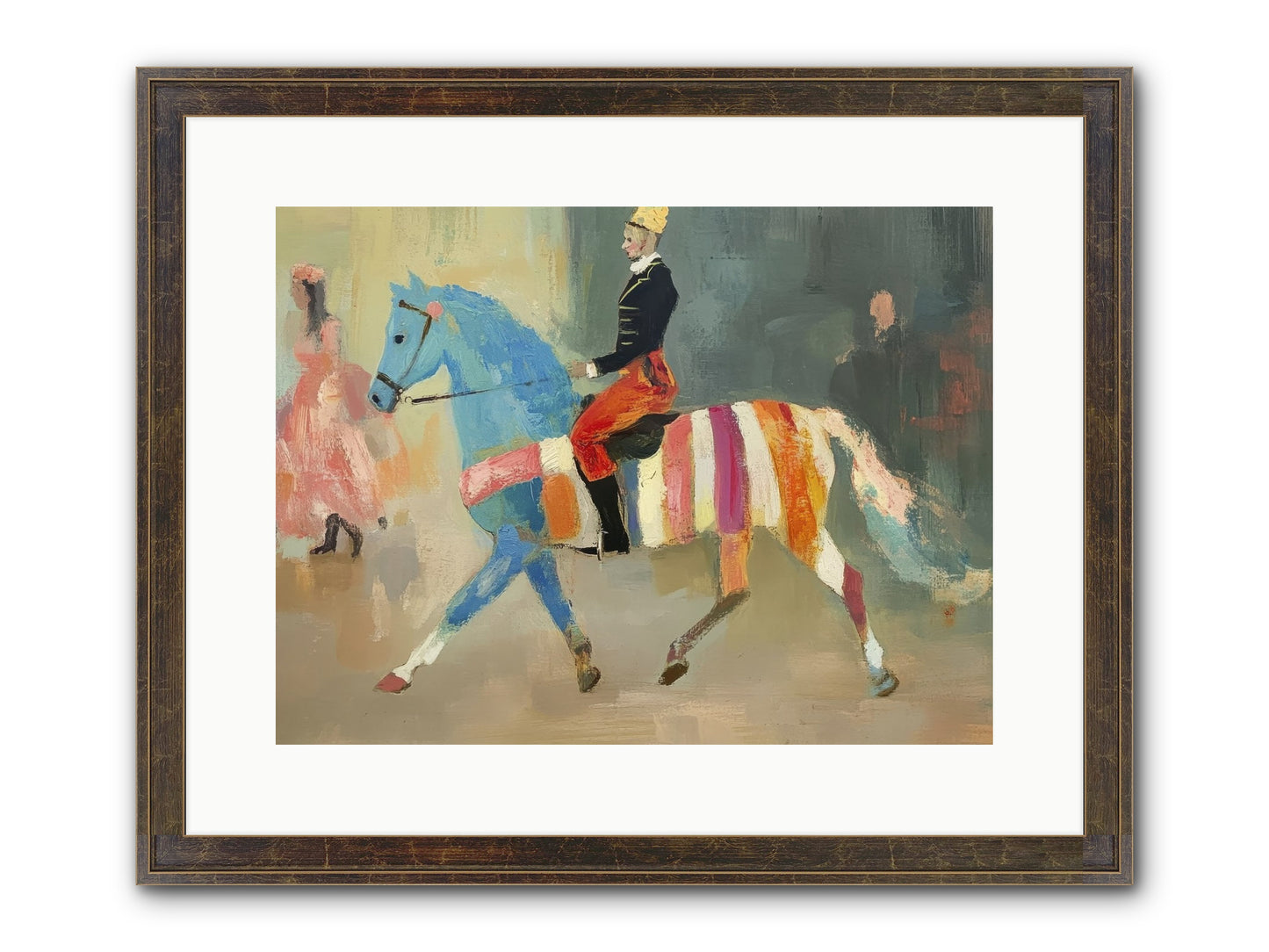 Paddock Elegance Framed Print - Slimwoods Black/Gold 16x12