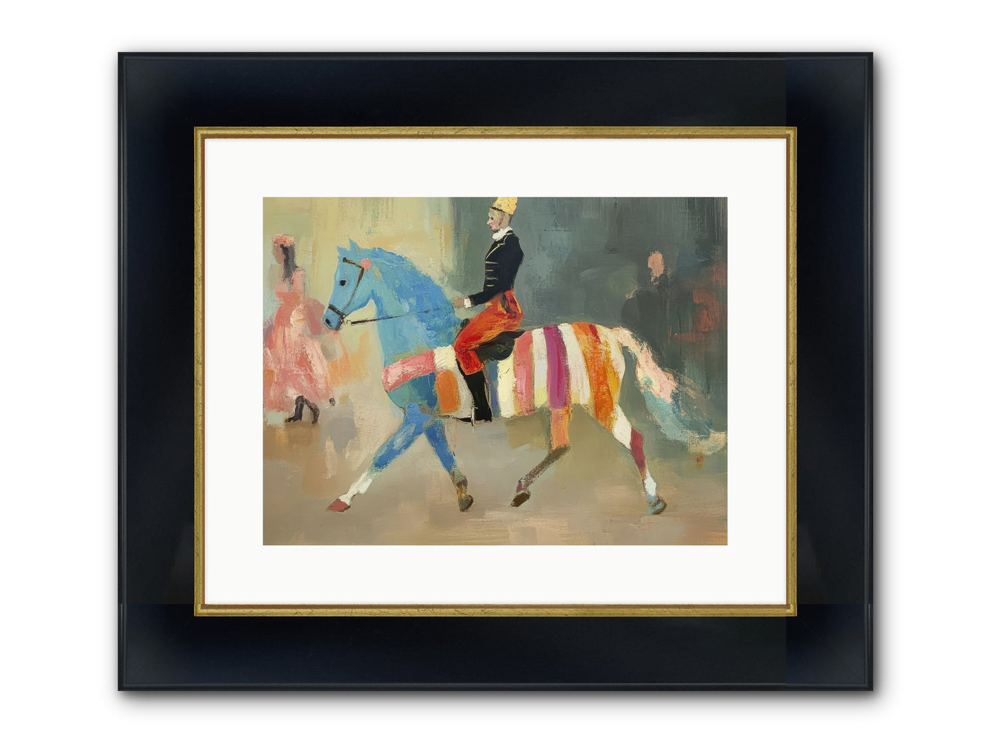 Paddock Elegance Framed Print - Wide Black w/Gold 16x12