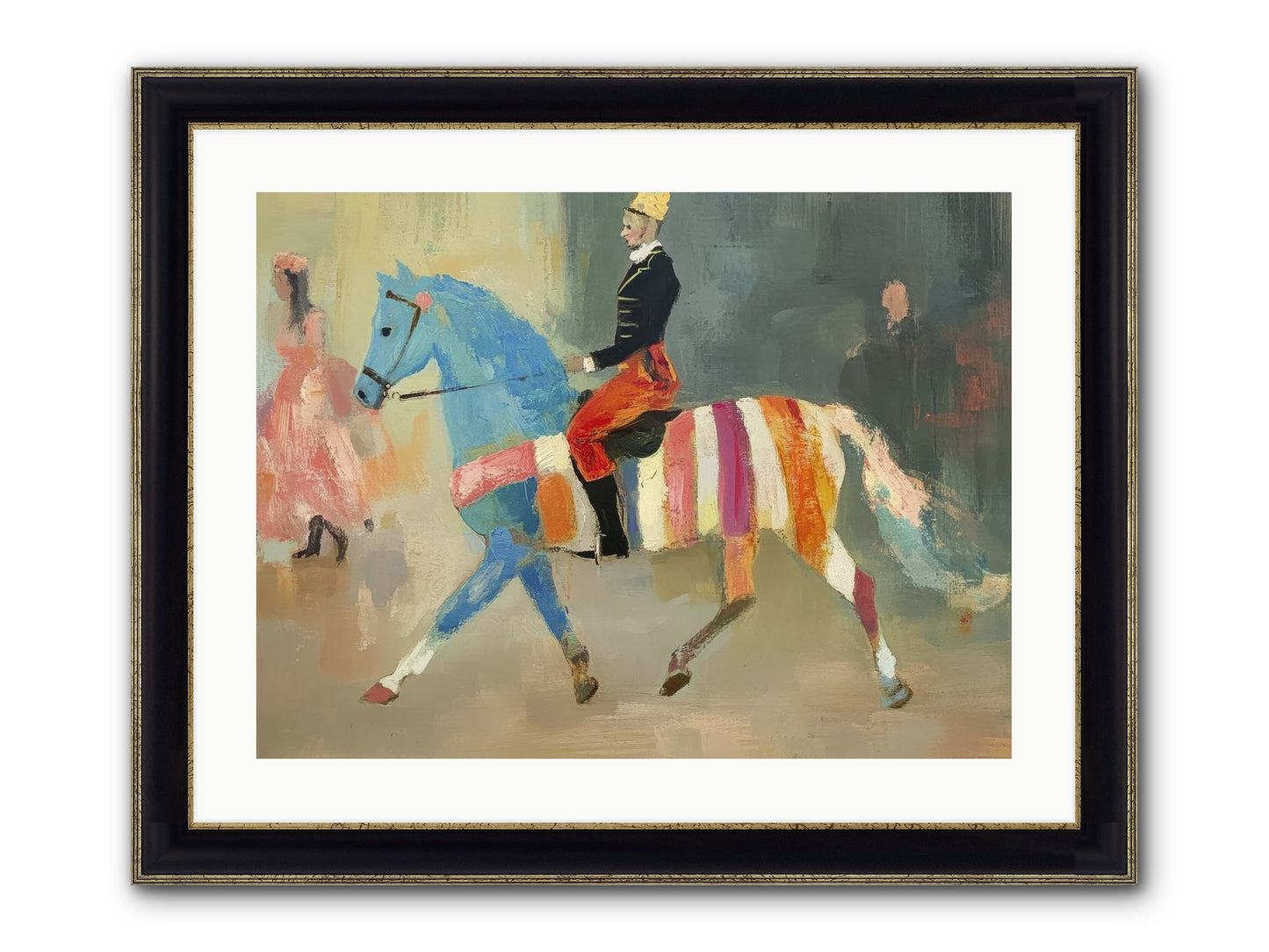 Paddock Elegance Framed Print - Black & Gold 24x18