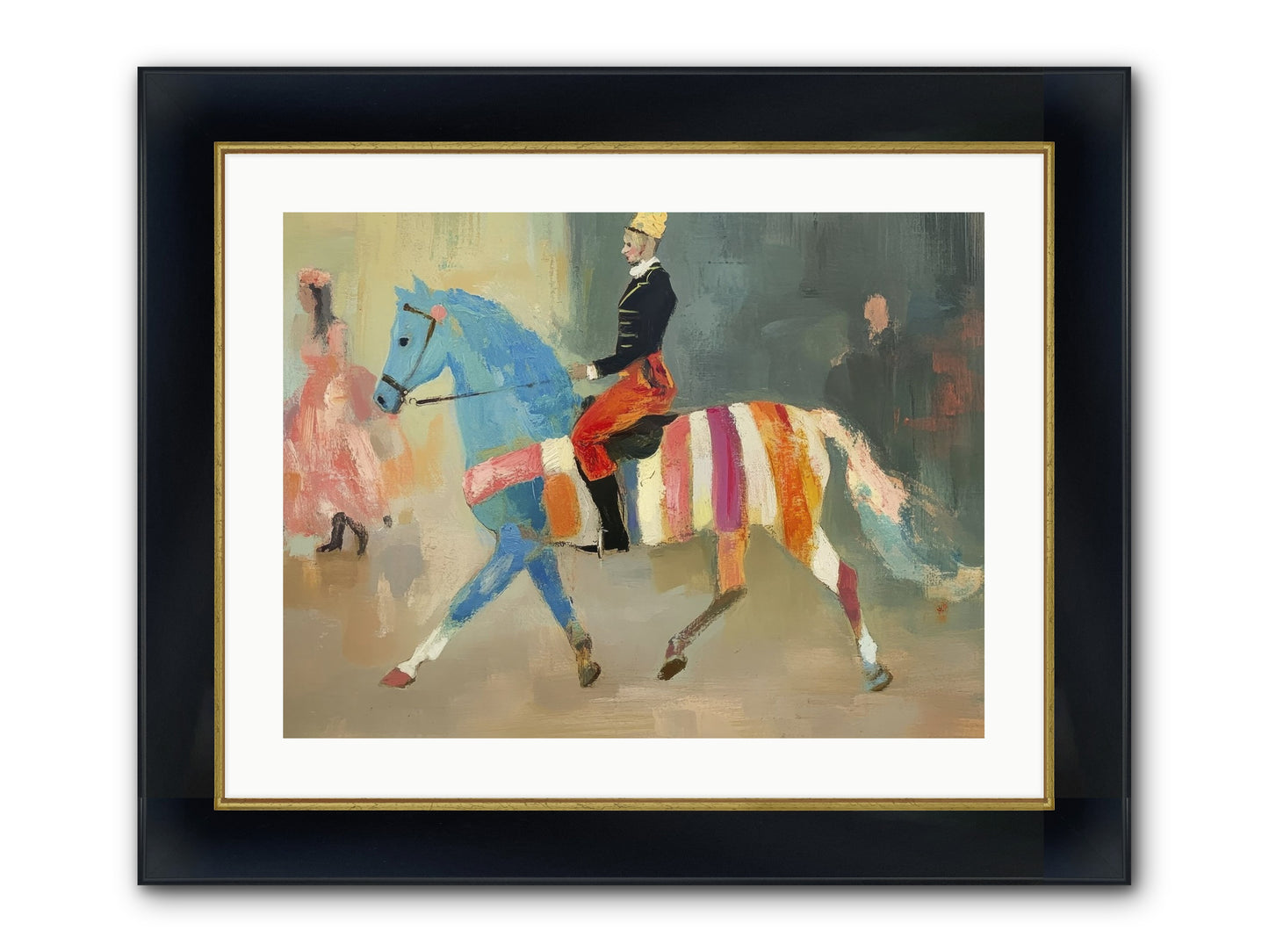 Paddock Elegance Framed Print - Wide Black w/Gold 24x18