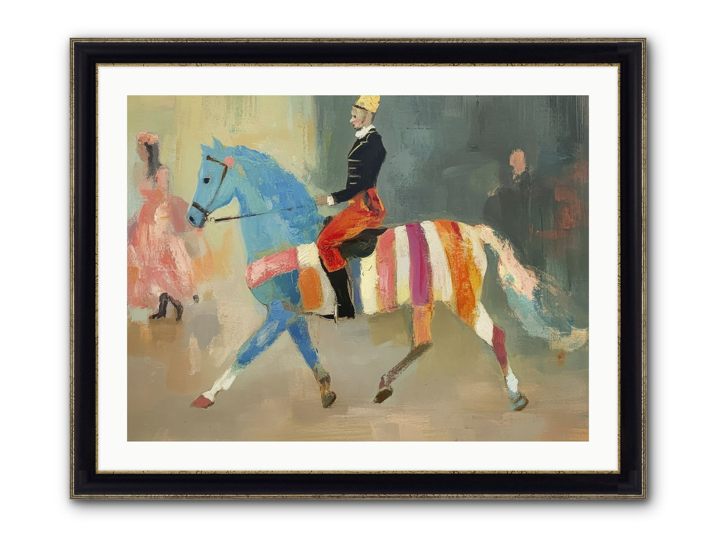 Paddock Elegance Framed Print - Black & Gold 32x24