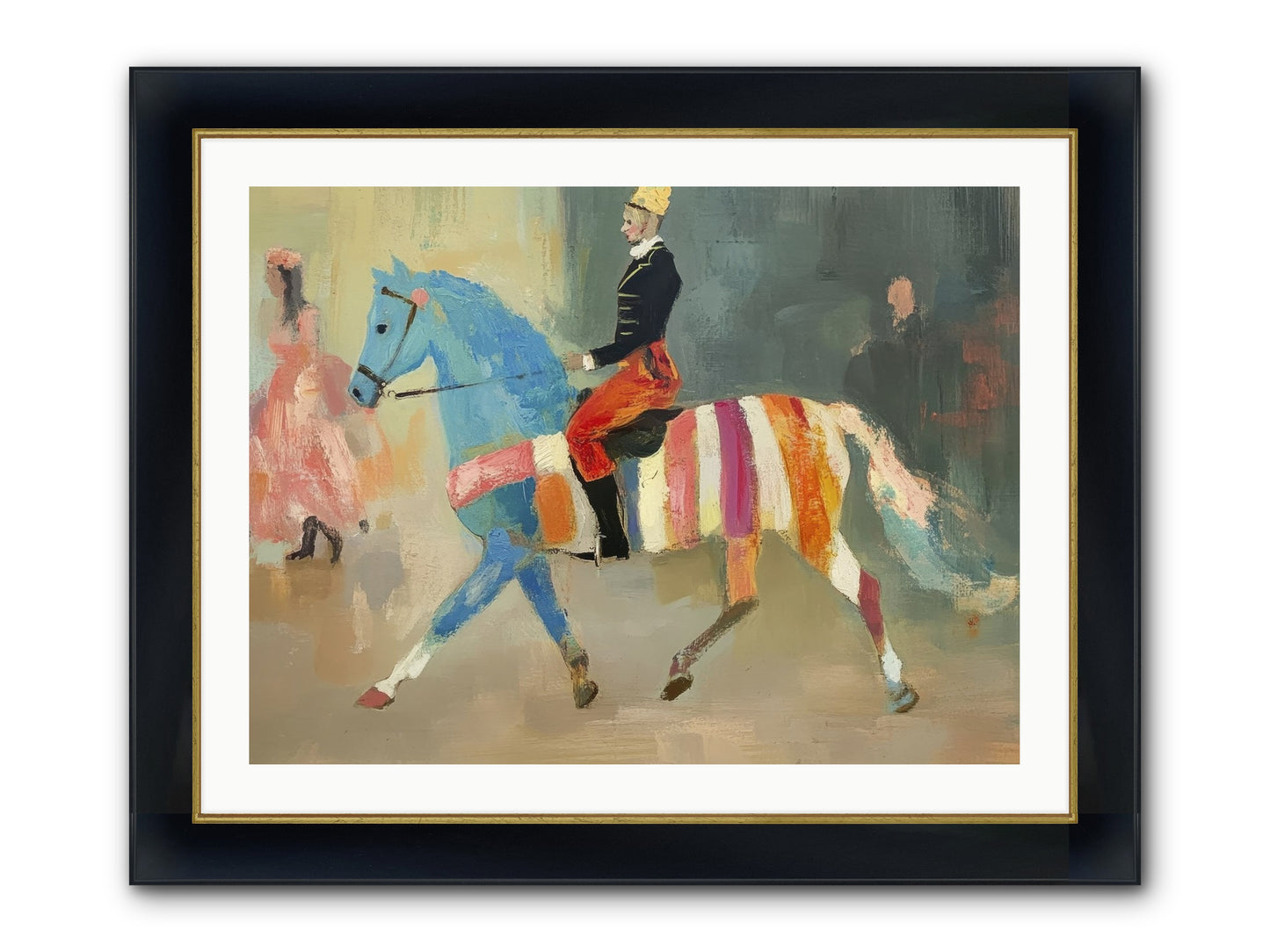 Paddock Elegance Framed Print - Wide Black w/Gold 32x24