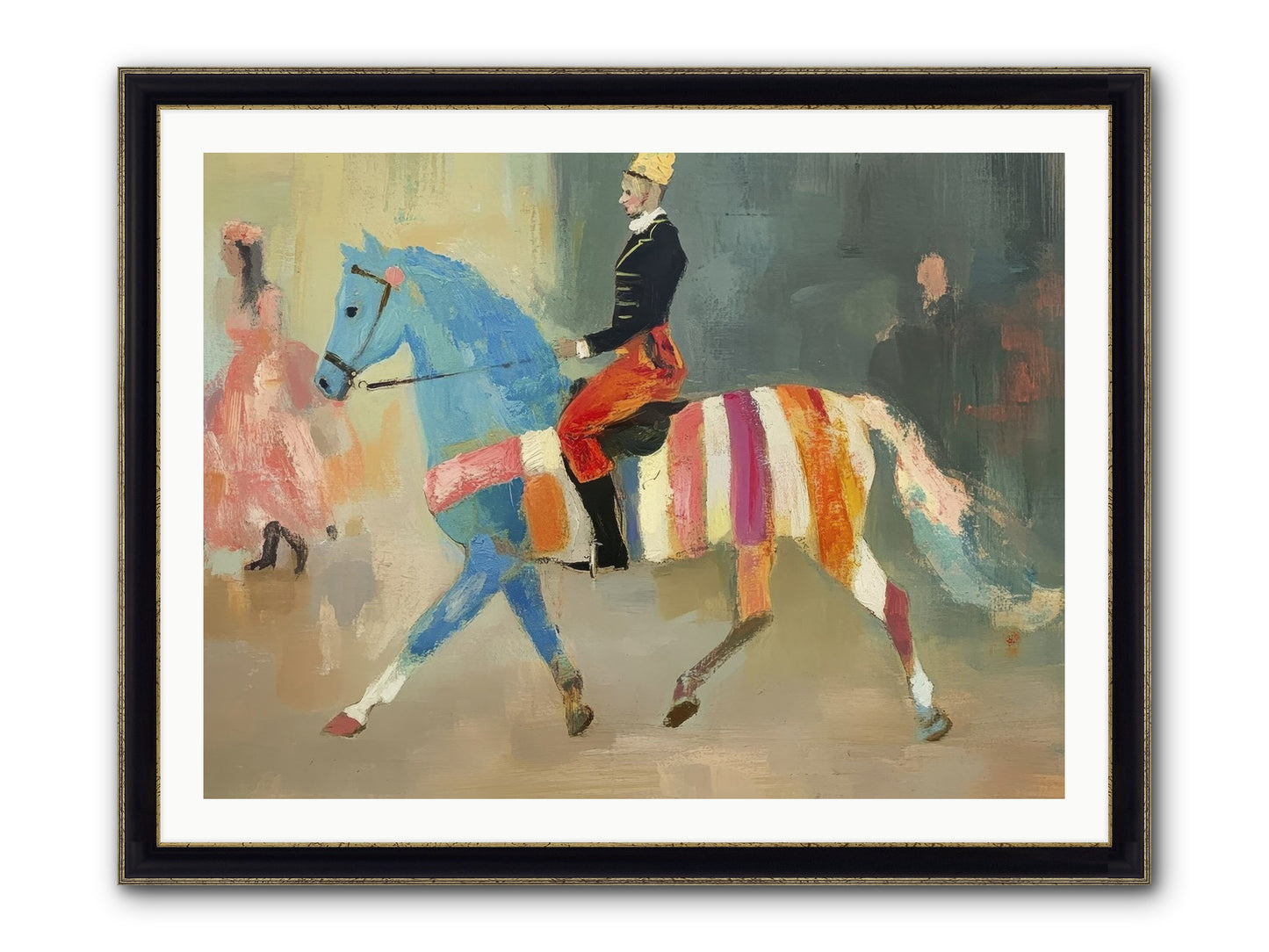 Paddock Elegance Framed Print - Black & Gold 40x30