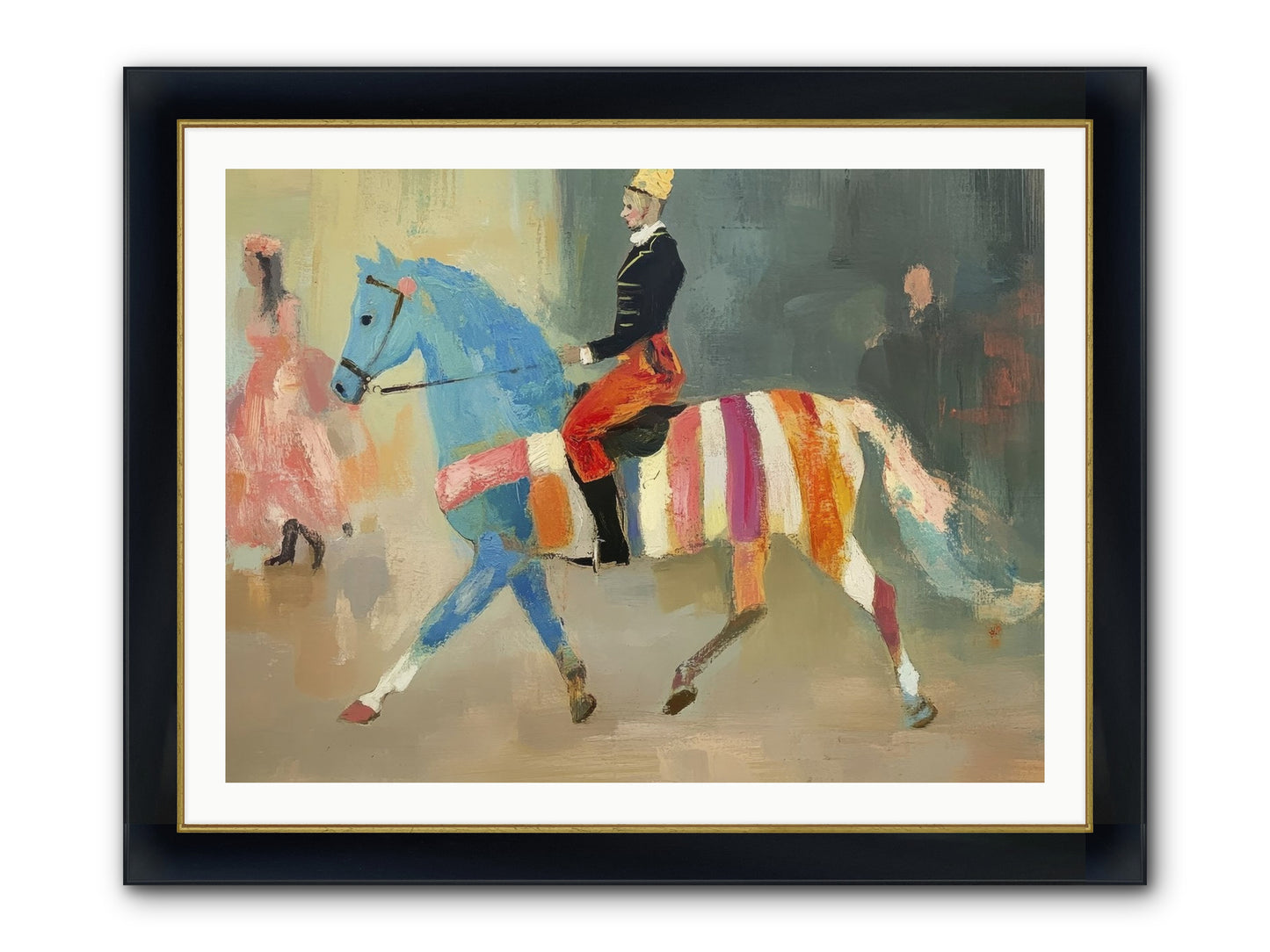 Paddock Elegance Framed Print - Wide Black w/Gold 40x30