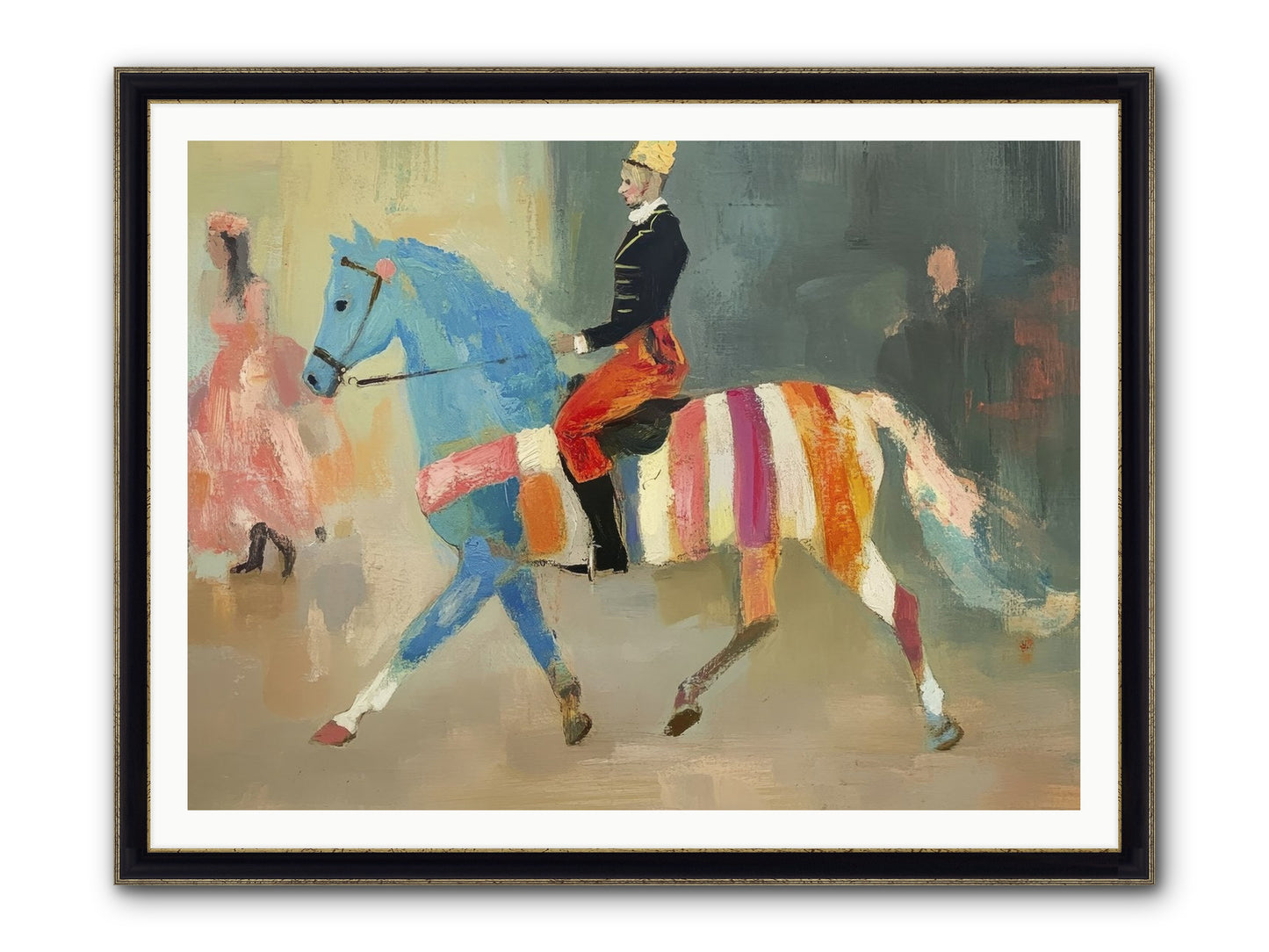 Paddock Elegance Framed Print - Black & Gold 48x36