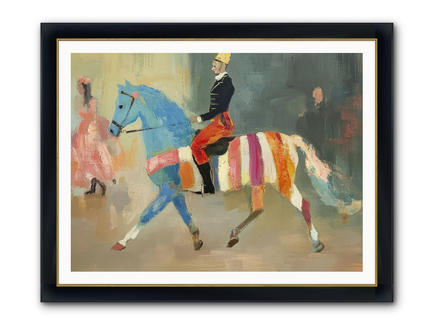 Paddock Elegance Framed Print - Wide Black w/Gold 48x36