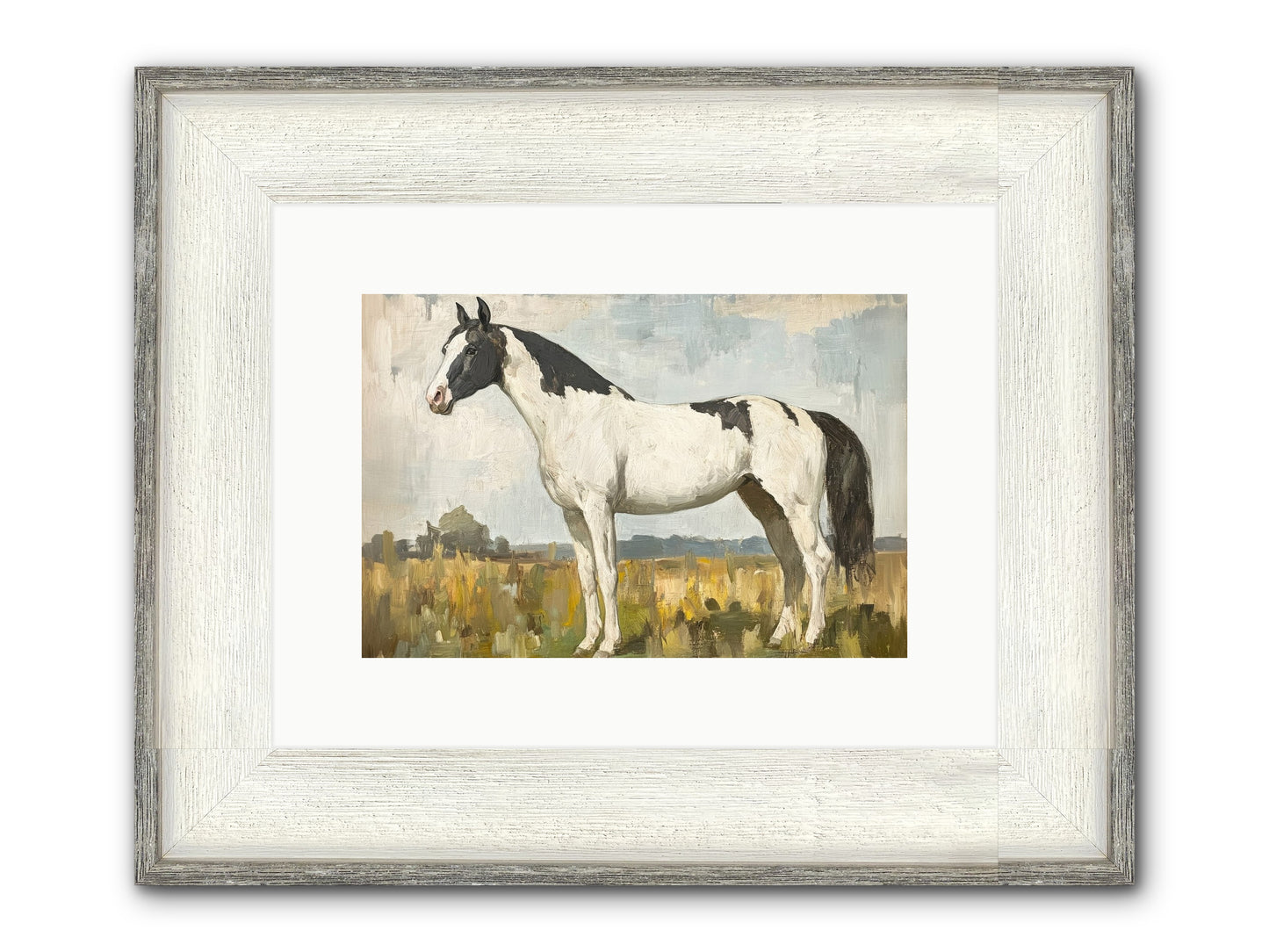Paddock Prestige Framed Print - Driftwood White 12x8