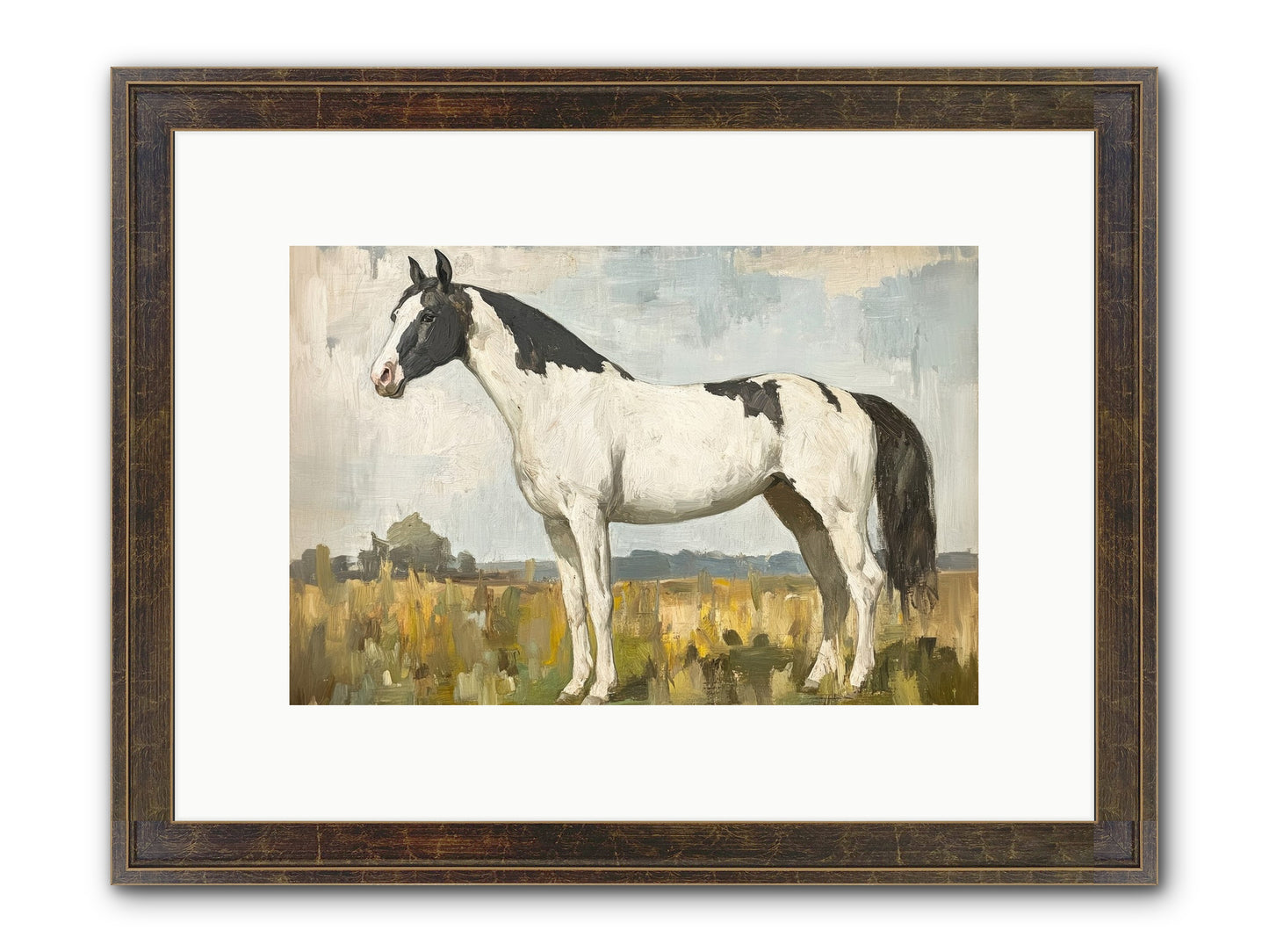 Paddock Prestige Framed Print - Slimwoods Black/Gold 12x8