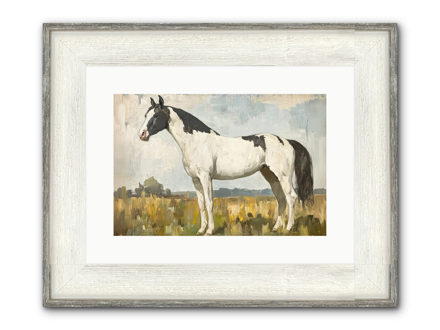 Paddock Prestige Framed Print - Driftwood White 15x10