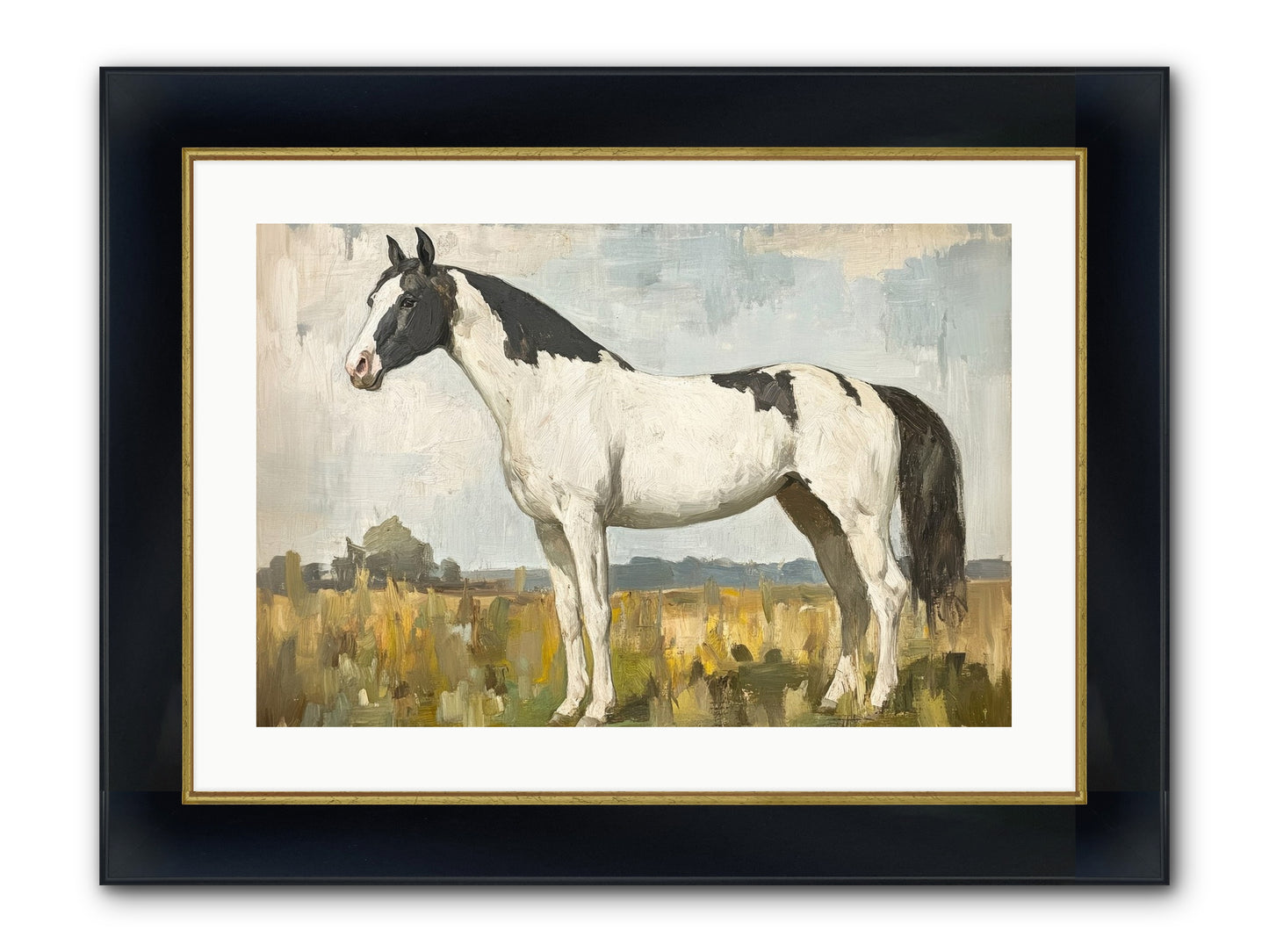 Paddock Prestige Framed Print - Wide Black w/Gold 24x16