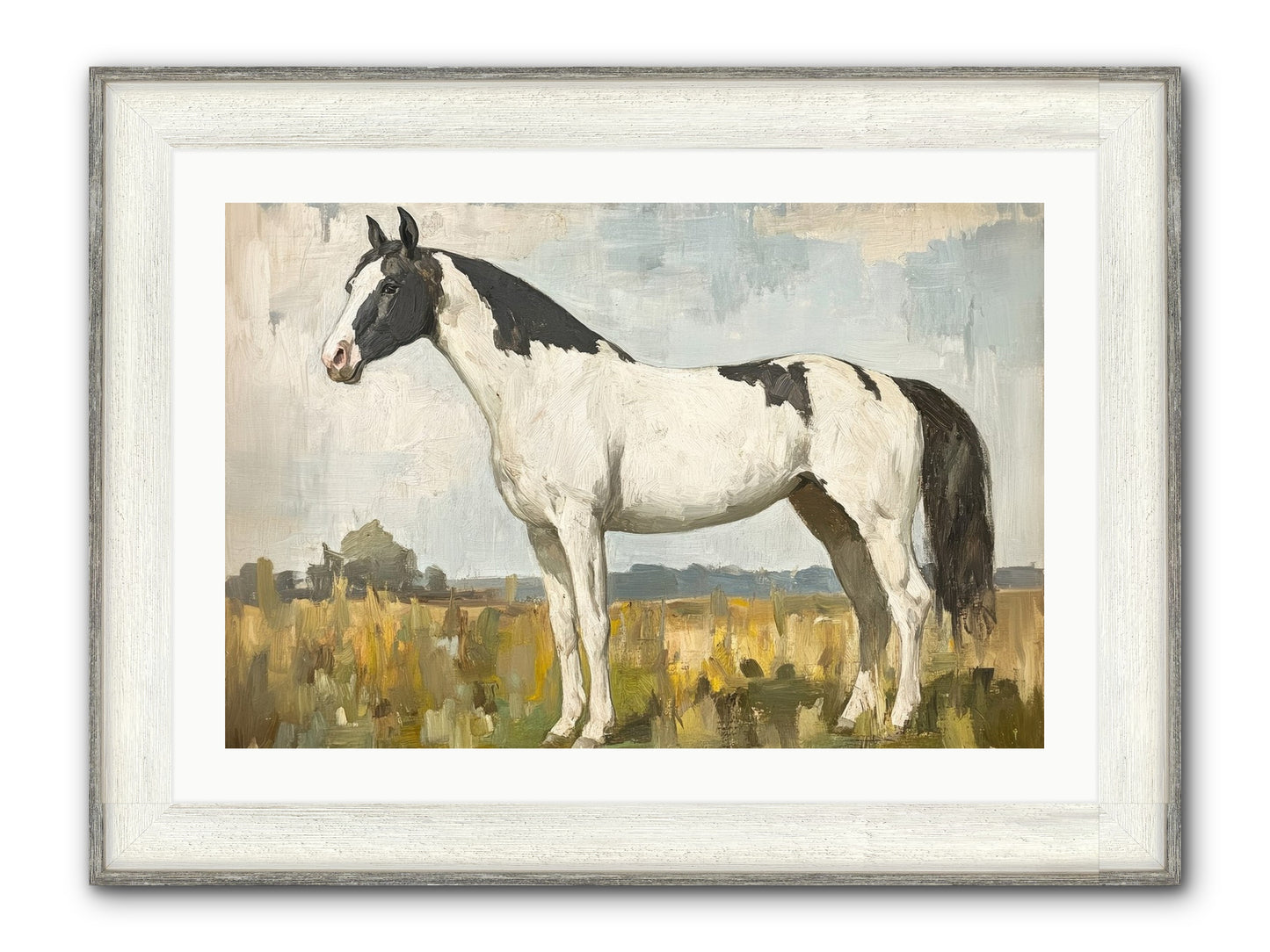 Paddock Prestige Framed Print - Driftwood White 30x20