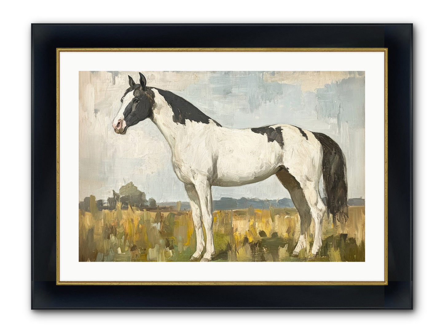 Paddock Prestige Framed Print - Wide Black w/Gold 30x20