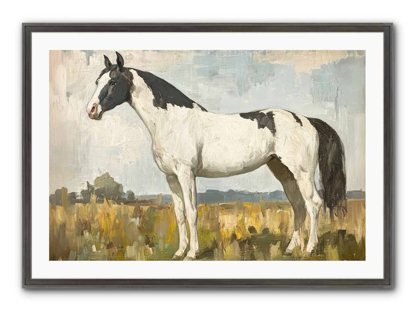 Paddock Prestige Framed Print - Slimwoods Black/Silver 36x24