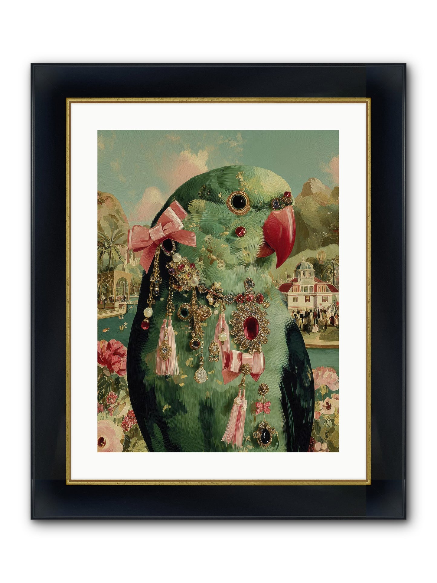 Pages Beneath The Sky No.2 Framed Print - Wide Black w/Gold 18x24