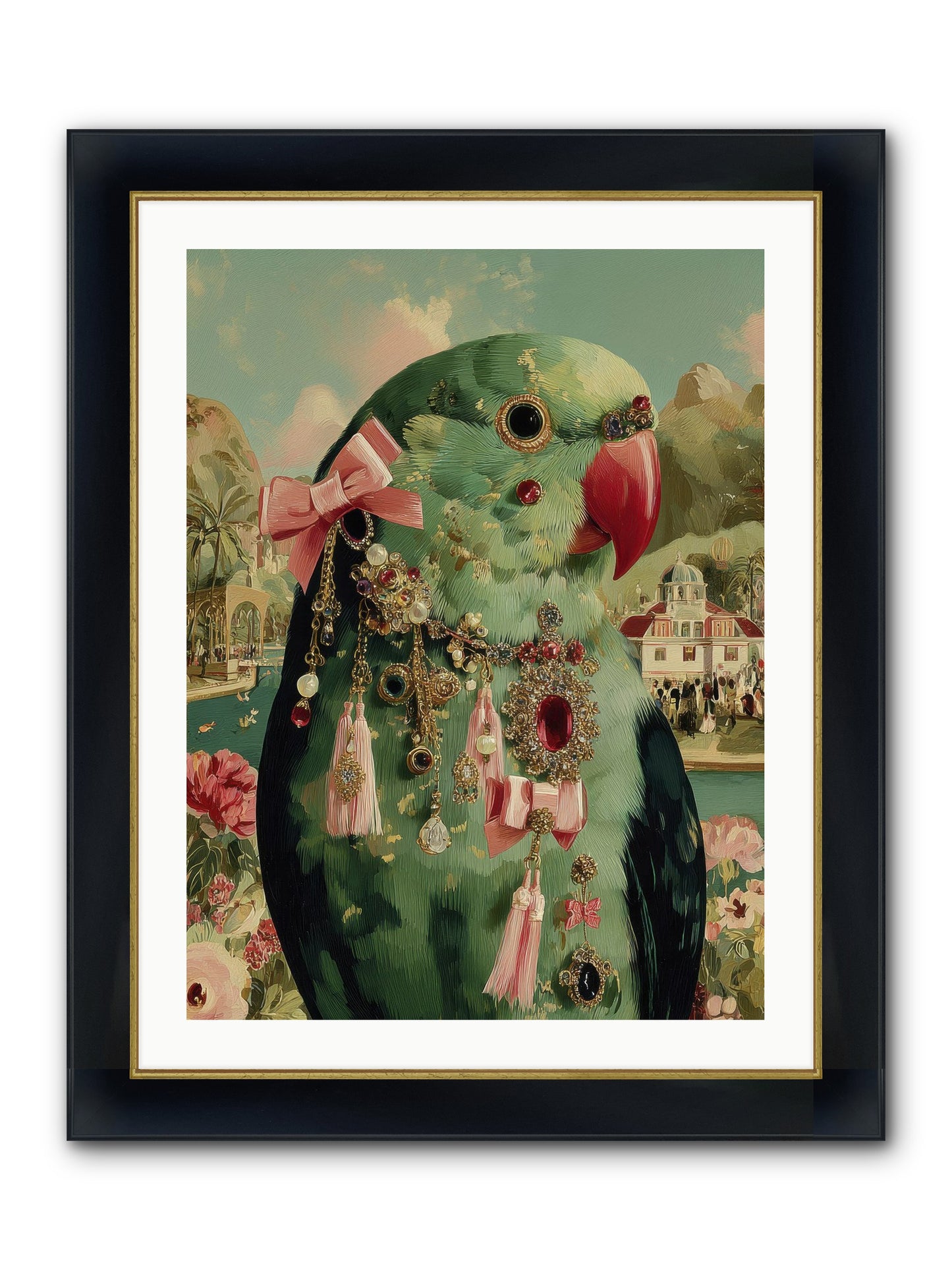 Pages Beneath The Sky No.2 Framed Print - Wide Black w/Gold 24x32