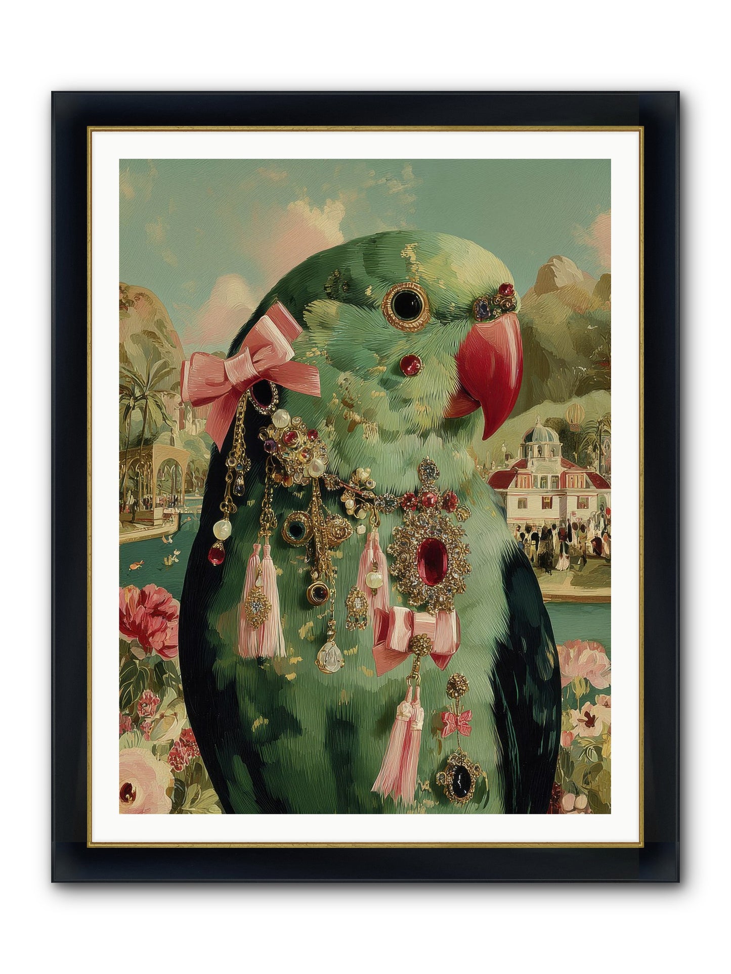 Pages Beneath The Sky No.2 Framed Print - Wide Black w/Gold 36x48