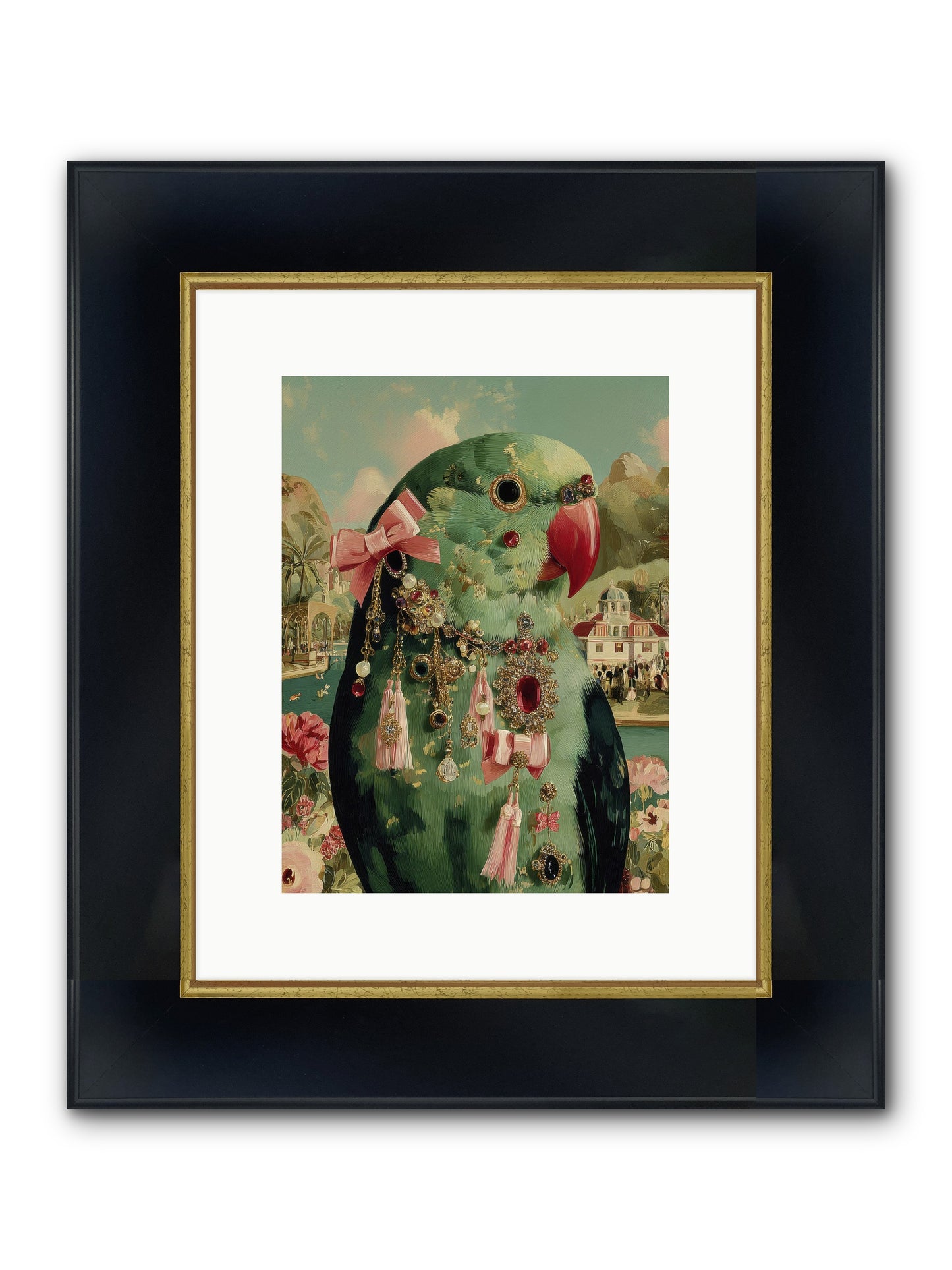 Pages Beneath The Sky No.2 Framed Print - Wide Black w/Gold 9x12