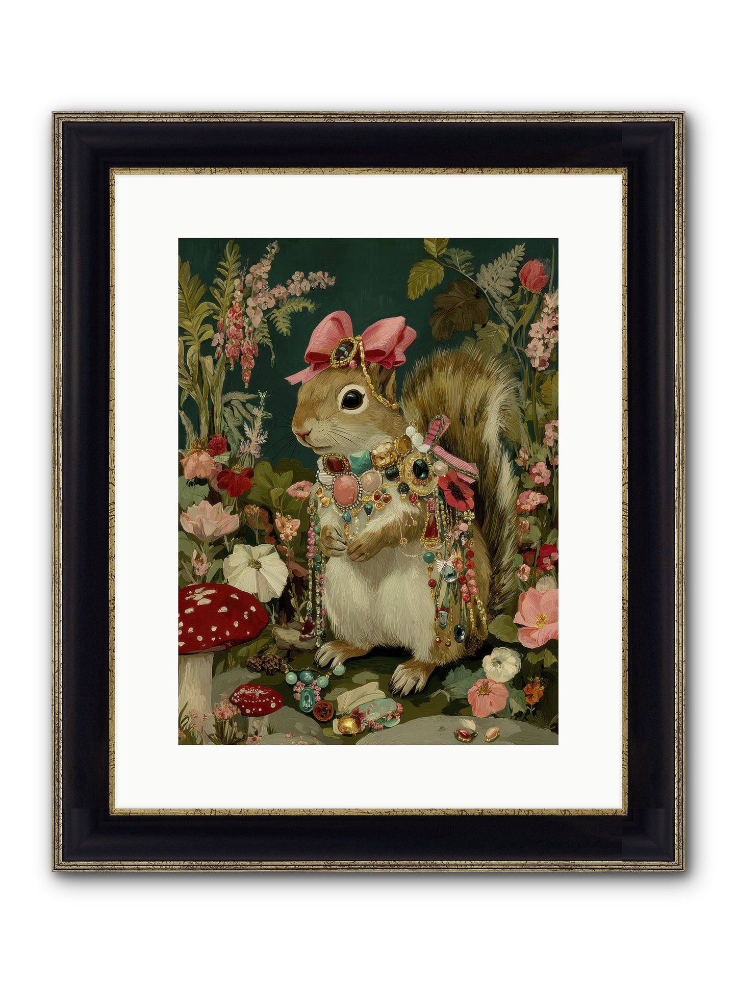 Pages From Quiet Corners No.1 Framed Print - Black & Gold 12x16