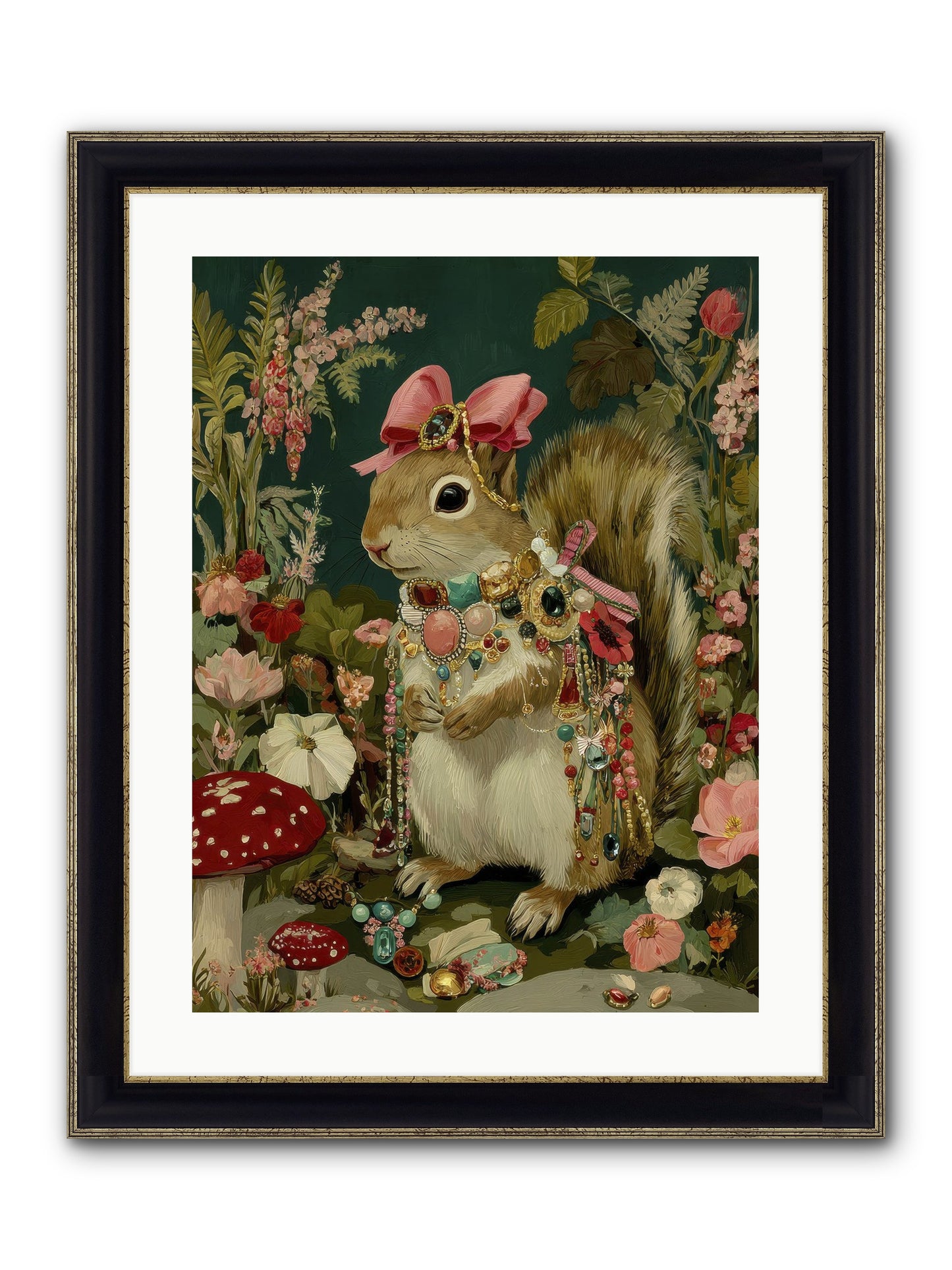 Pages From Quiet Corners No.1 Framed Print - Black & Gold 18x24