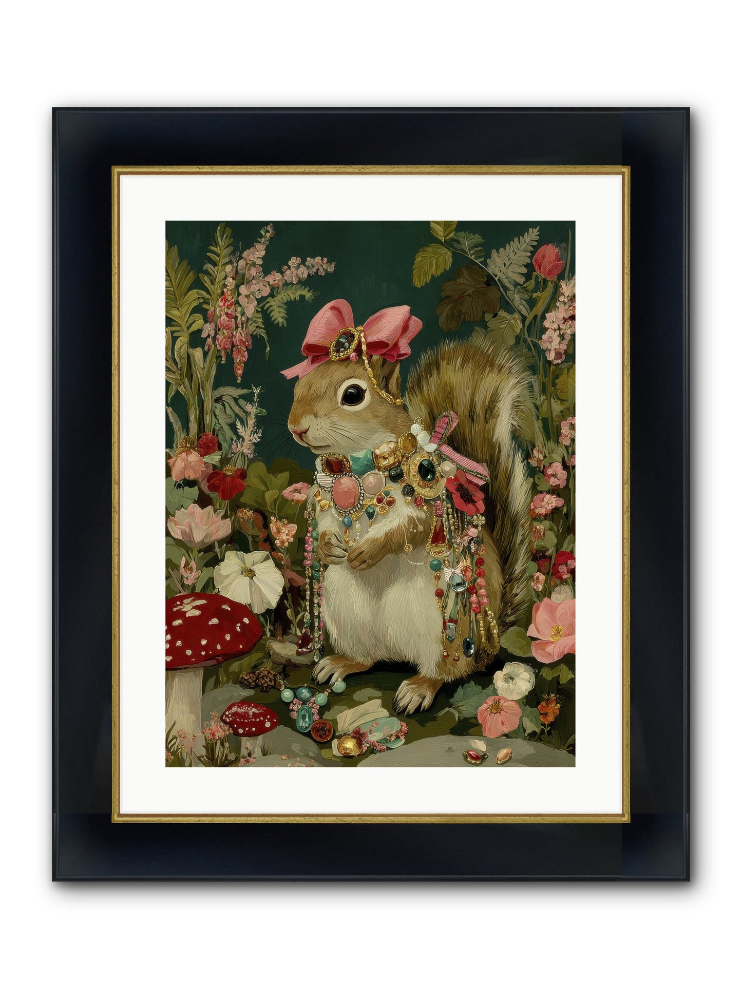 Pages From Quiet Corners No.1 Framed Print - Wide Black w/Gold 18x24