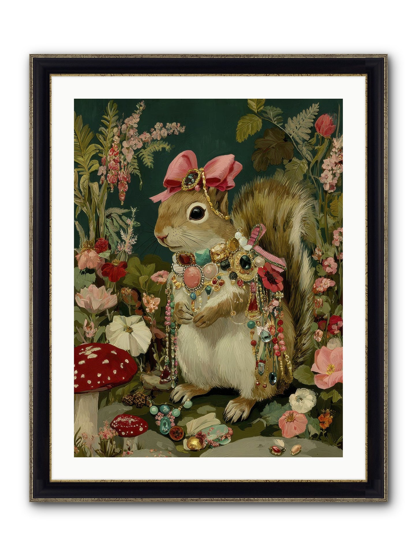 Pages From Quiet Corners No.1 Framed Print - Black & Gold 24x32