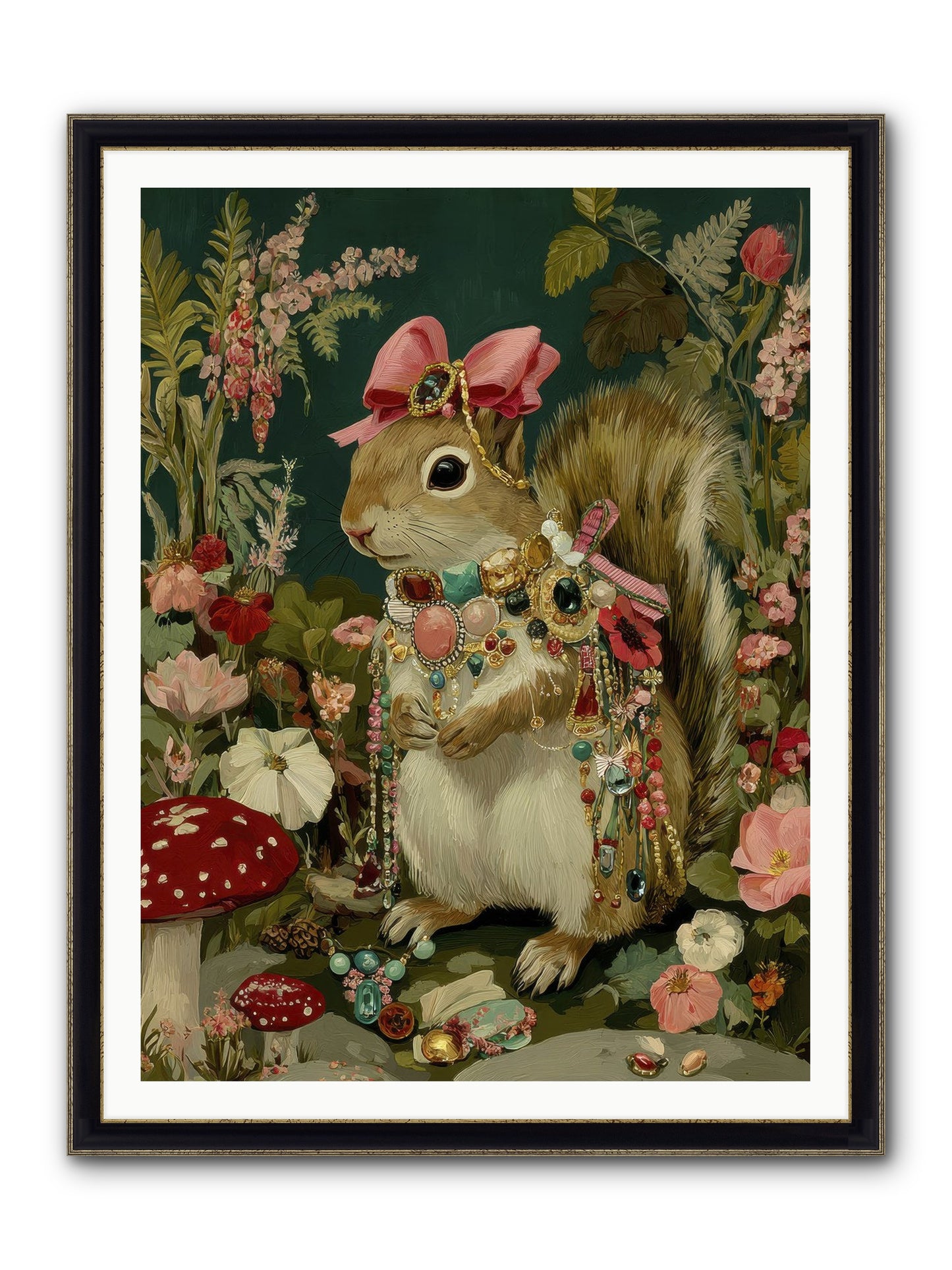 Pages From Quiet Corners No.1 Framed Print - Black & Gold 36x48