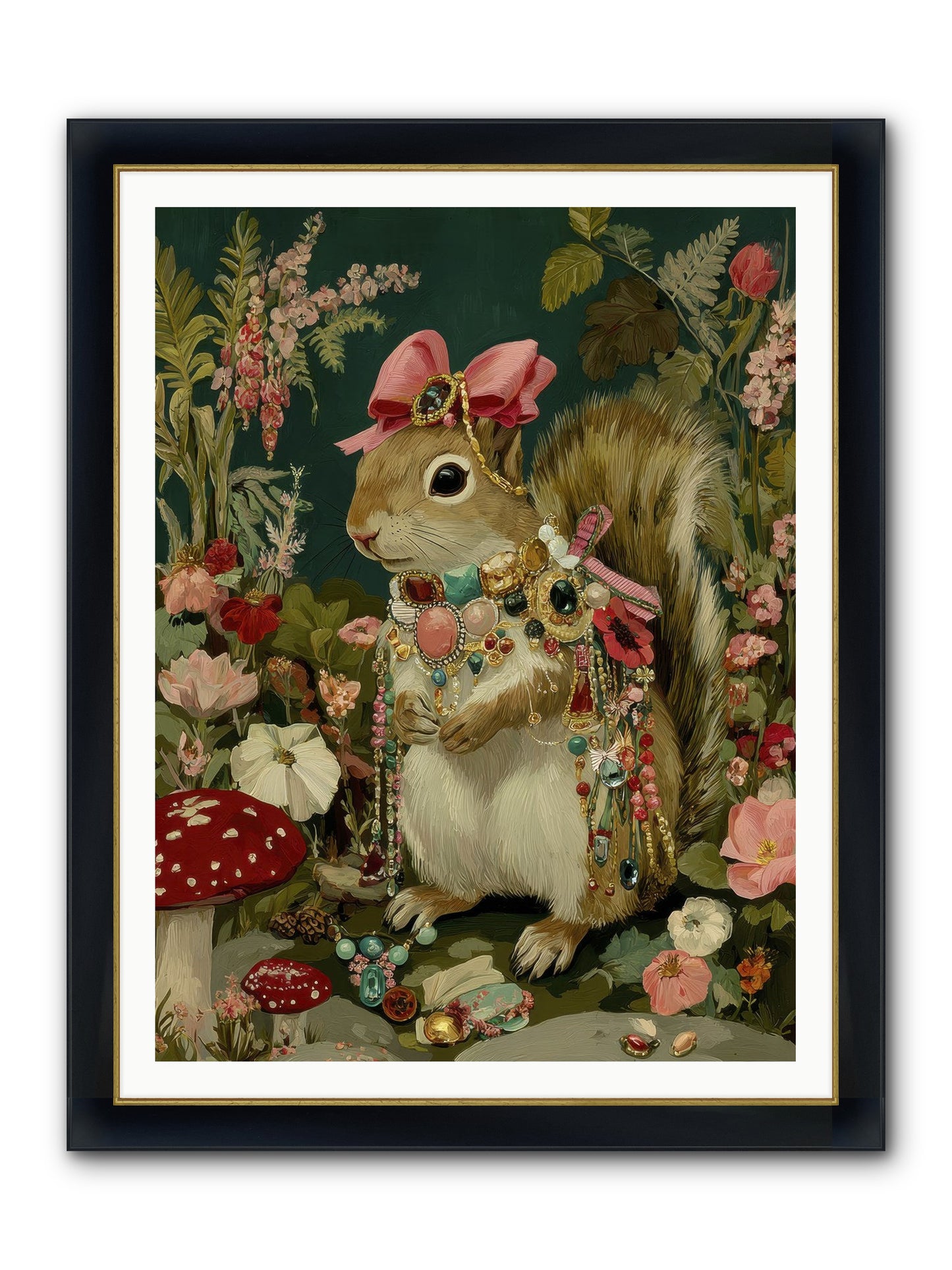 Pages From Quiet Corners No.1 Framed Print - Wide Black w/Gold 36x48
