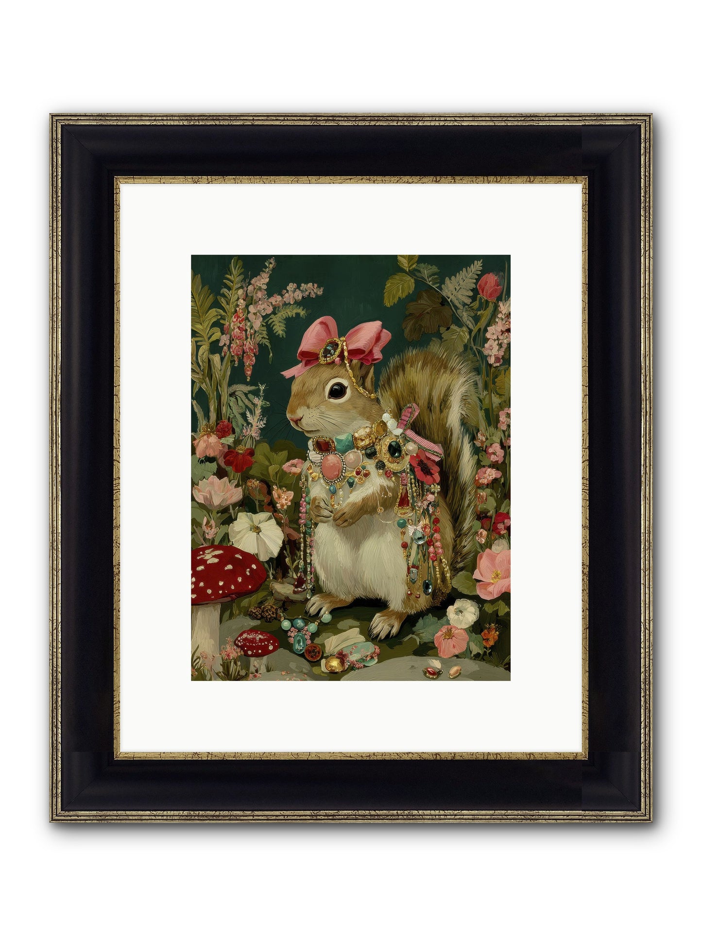 Pages From Quiet Corners No.1 Framed Print - Black & Gold 9x12