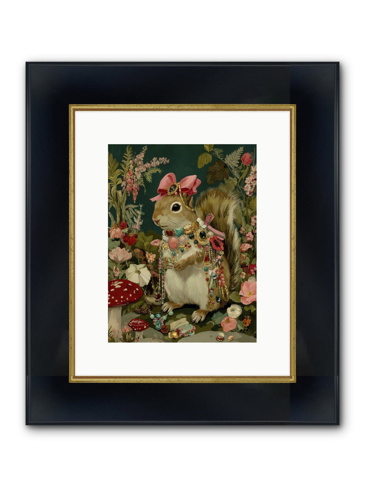 Pages From Quiet Corners No.1 Framed Print - Wide Black w/Gold 9x12