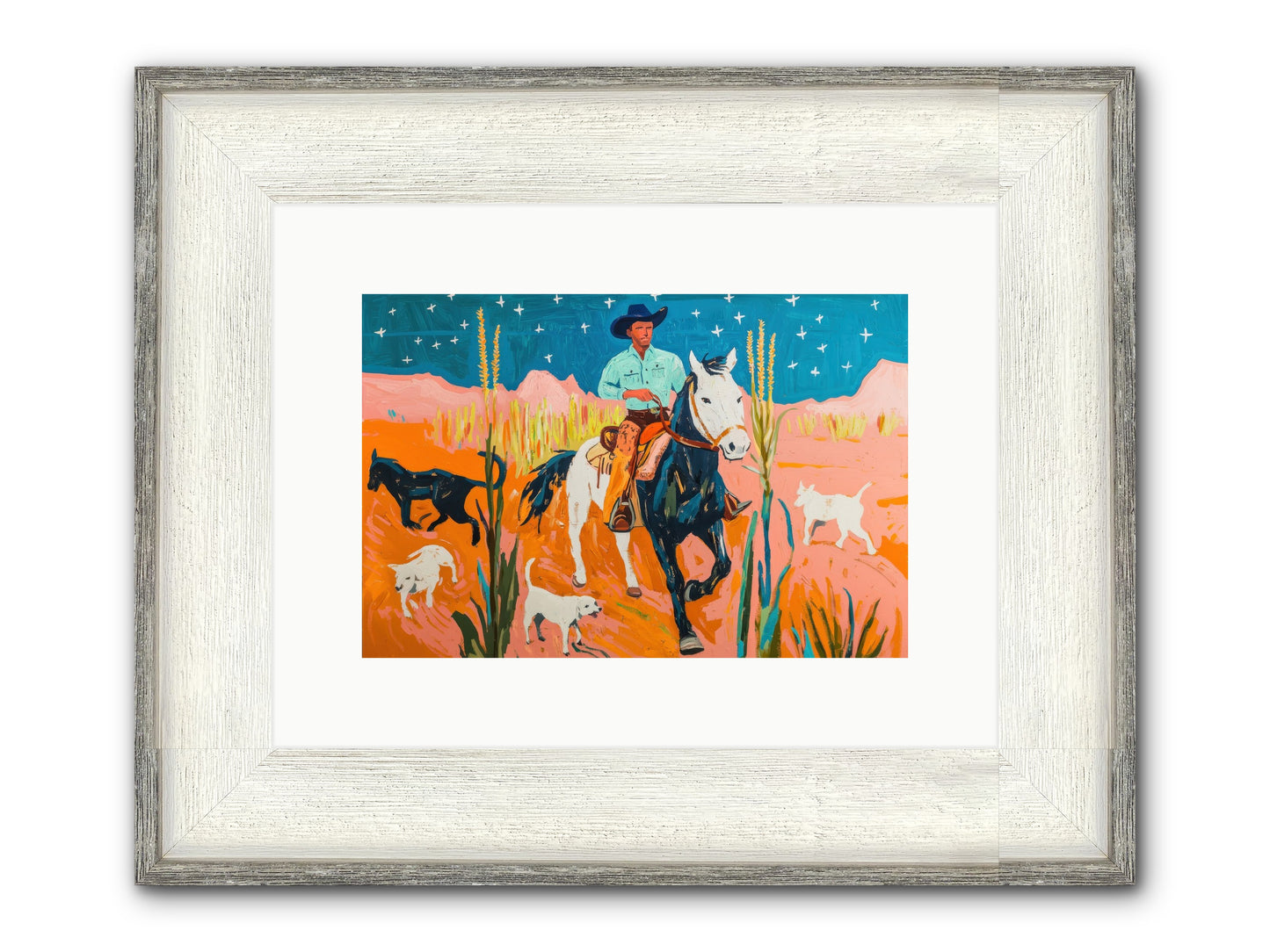 Painted Canyon Framed Print - Driftwood White 12x8