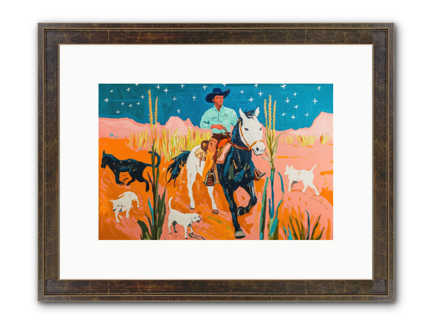 Painted Canyon Framed Print - Slimwoods Black/Gold 12x8