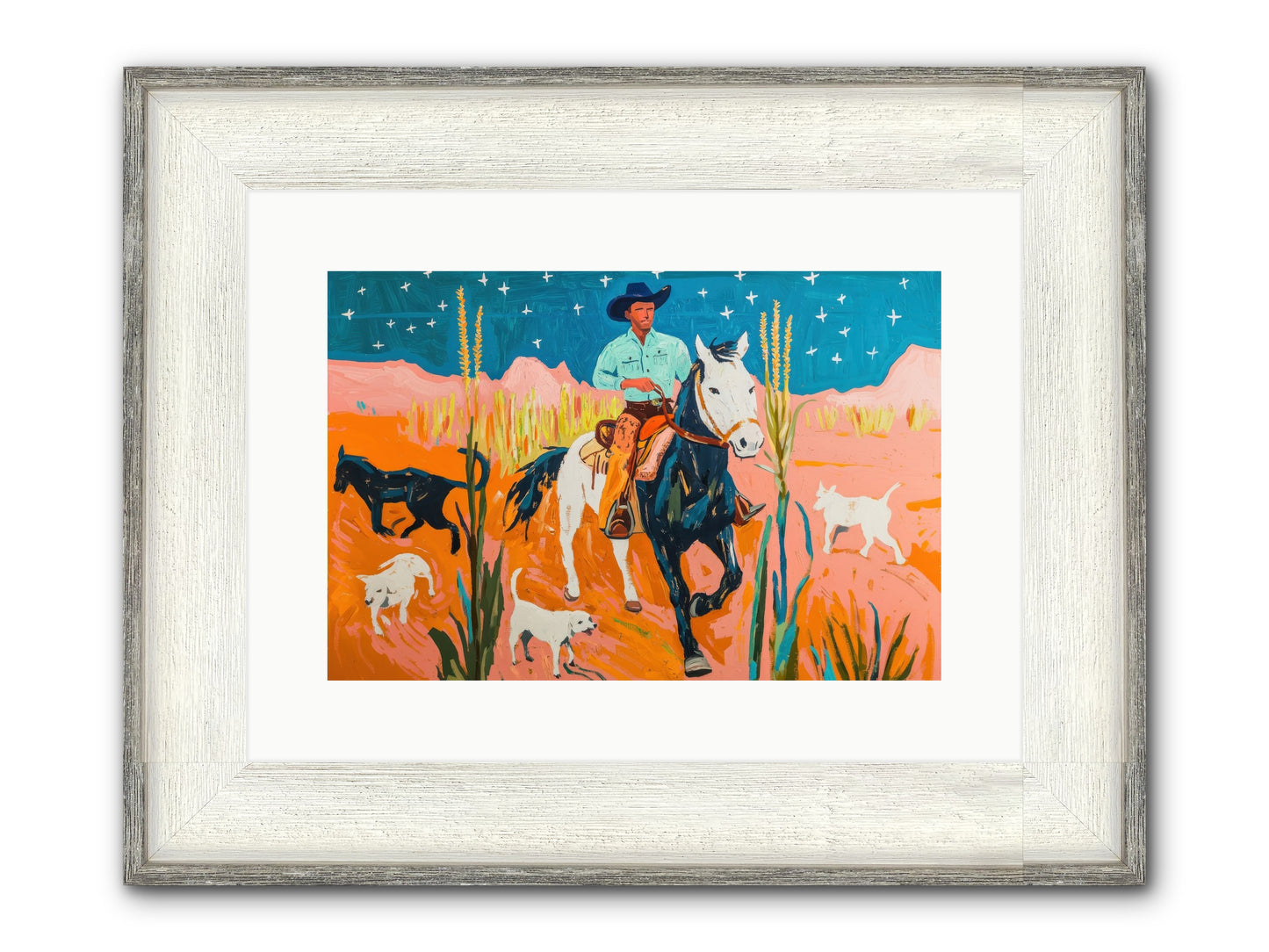 Painted Canyon Framed Print - Driftwood White 15x10