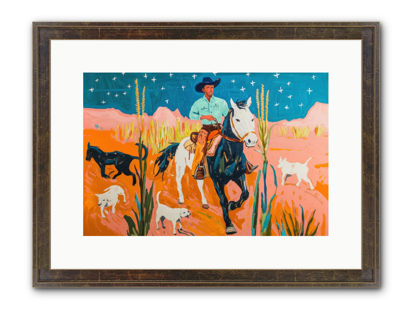 Painted Canyon Framed Print - Slimwoods Black/Gold 15x10