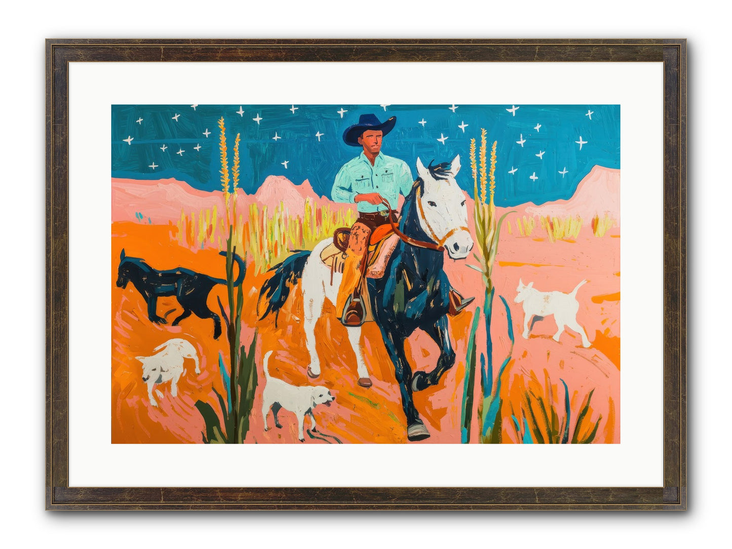 Painted Canyon Framed Print - Slimwoods Black/Gold 24x16
