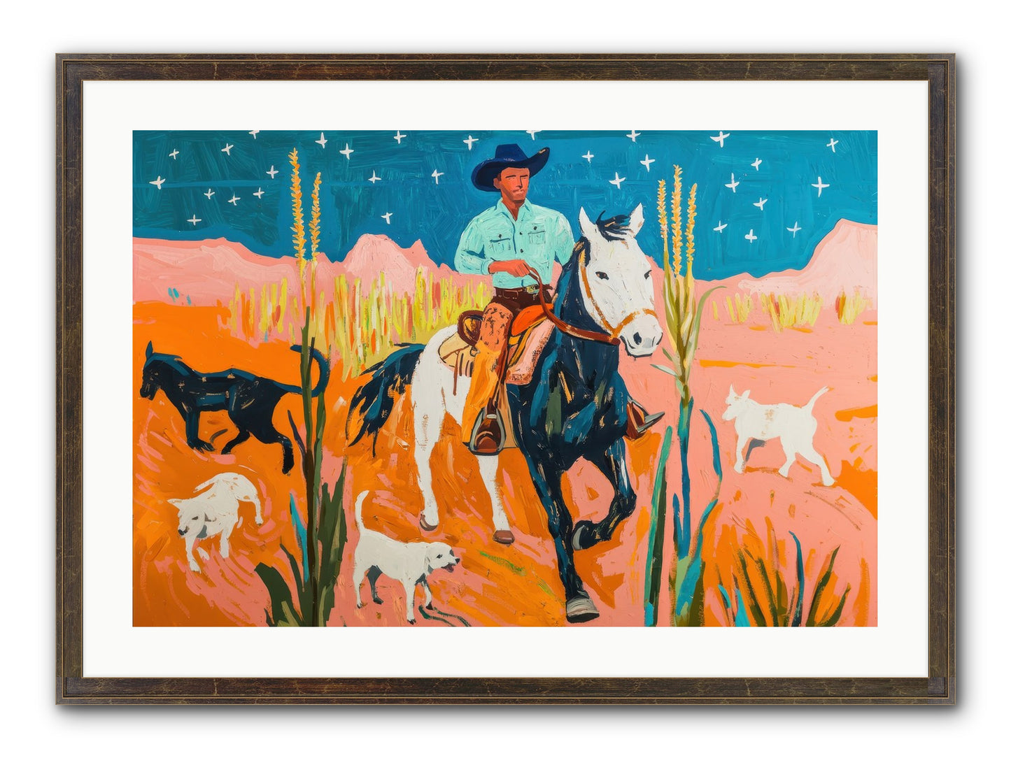 Painted Canyon Framed Print - Slimwoods Black/Gold 30x20