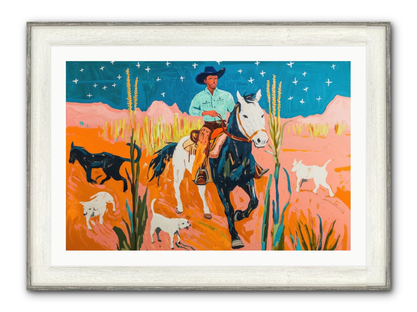 Painted Canyon Framed Print - Driftwood White 36x24