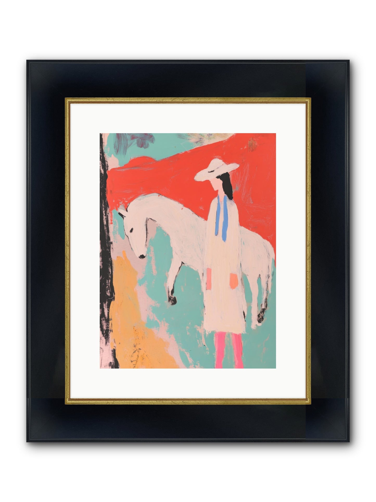Painted Canyon Promise Framed Print - Wide Black w/Gold 12x16