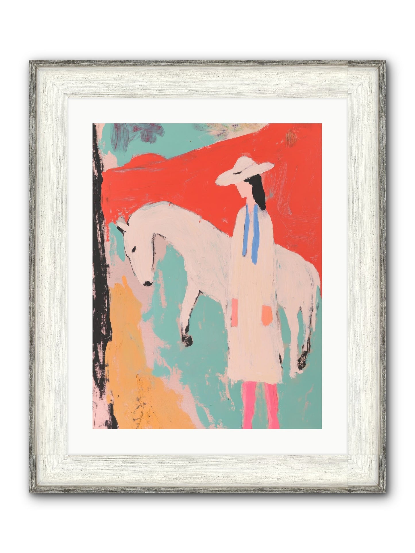 Painted Canyon Promise Framed Print - Driftwood White 18x24