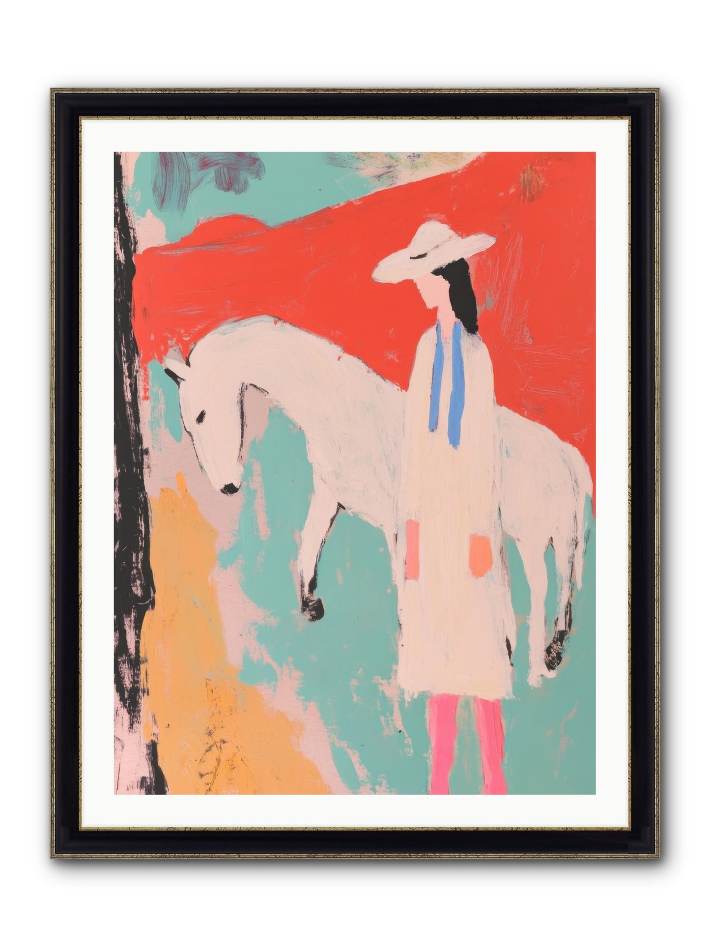 Painted Canyon Promise Framed Print - Black & Gold 30x40