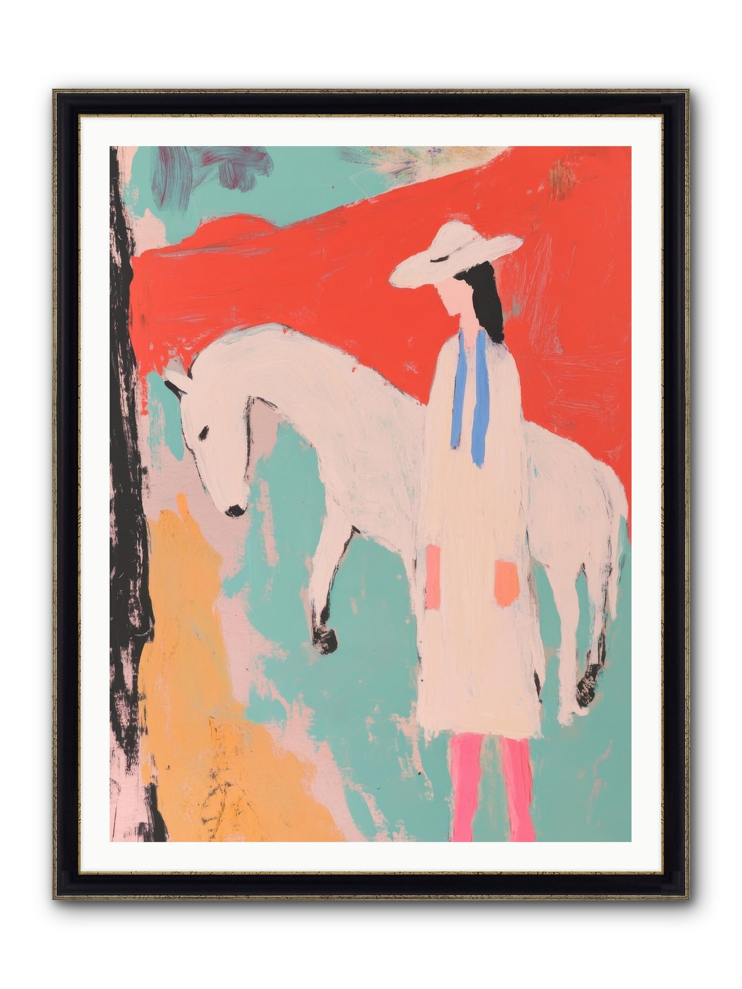 Painted Canyon Promise Framed Print - Black & Gold 36x48