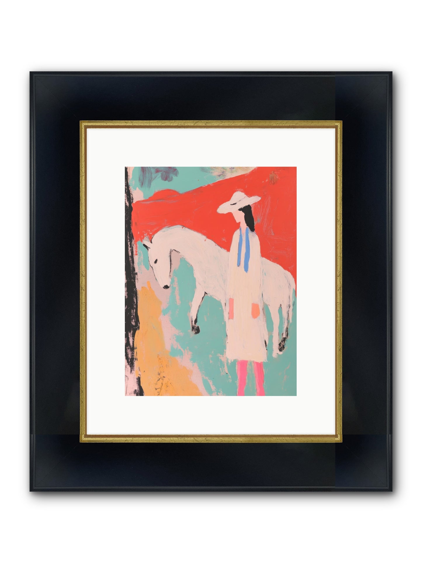 Painted Canyon Promise Framed Print - Wide Black w/Gold 9x12